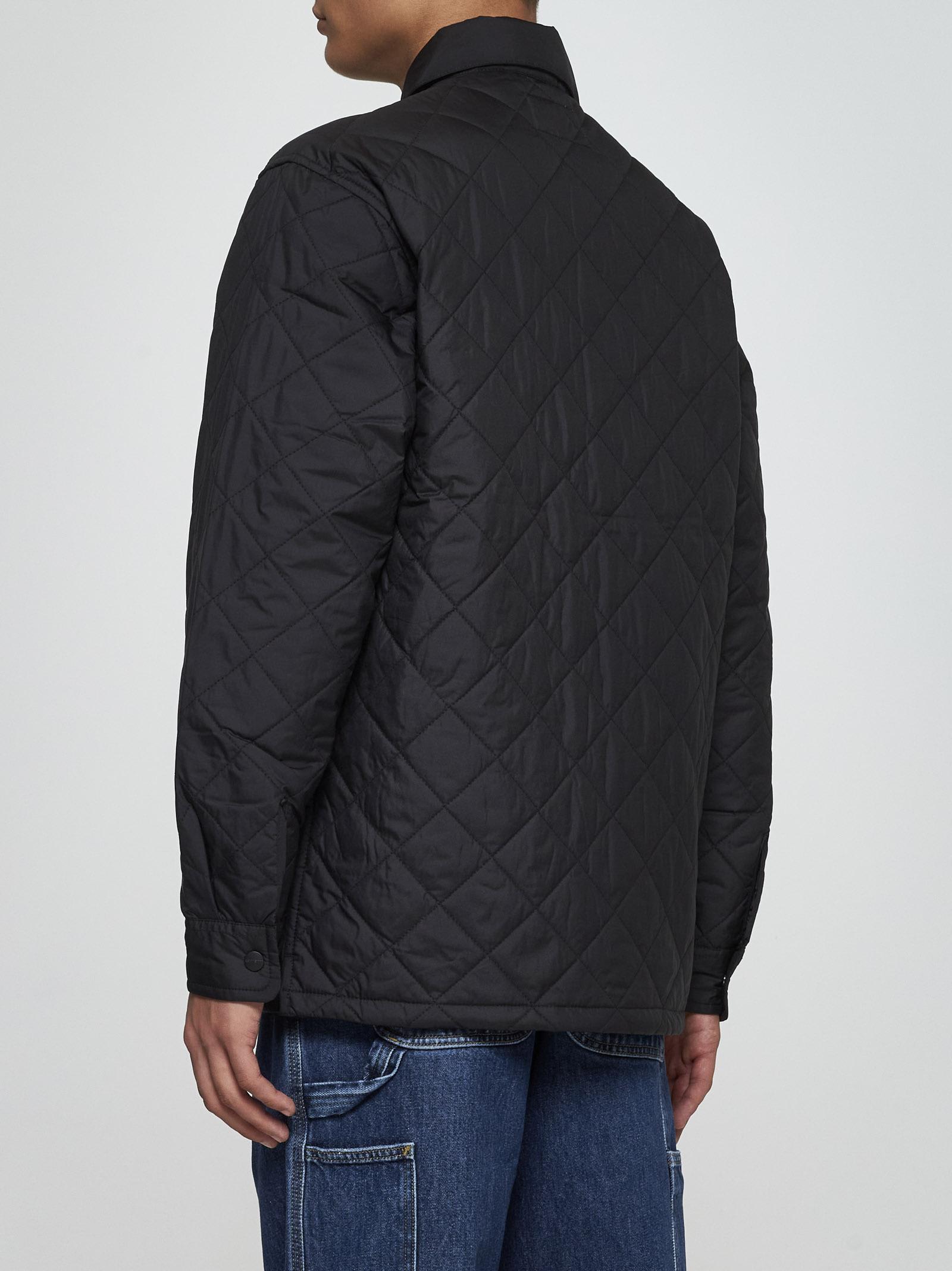 Shop Carhartt Wadeson Quilted Nylon Shirt Jacket In .xx Black