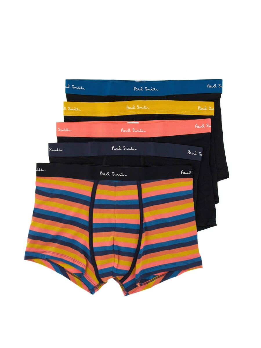 Shop Paul Smith Pack Of Five Boxer Shorts In Black