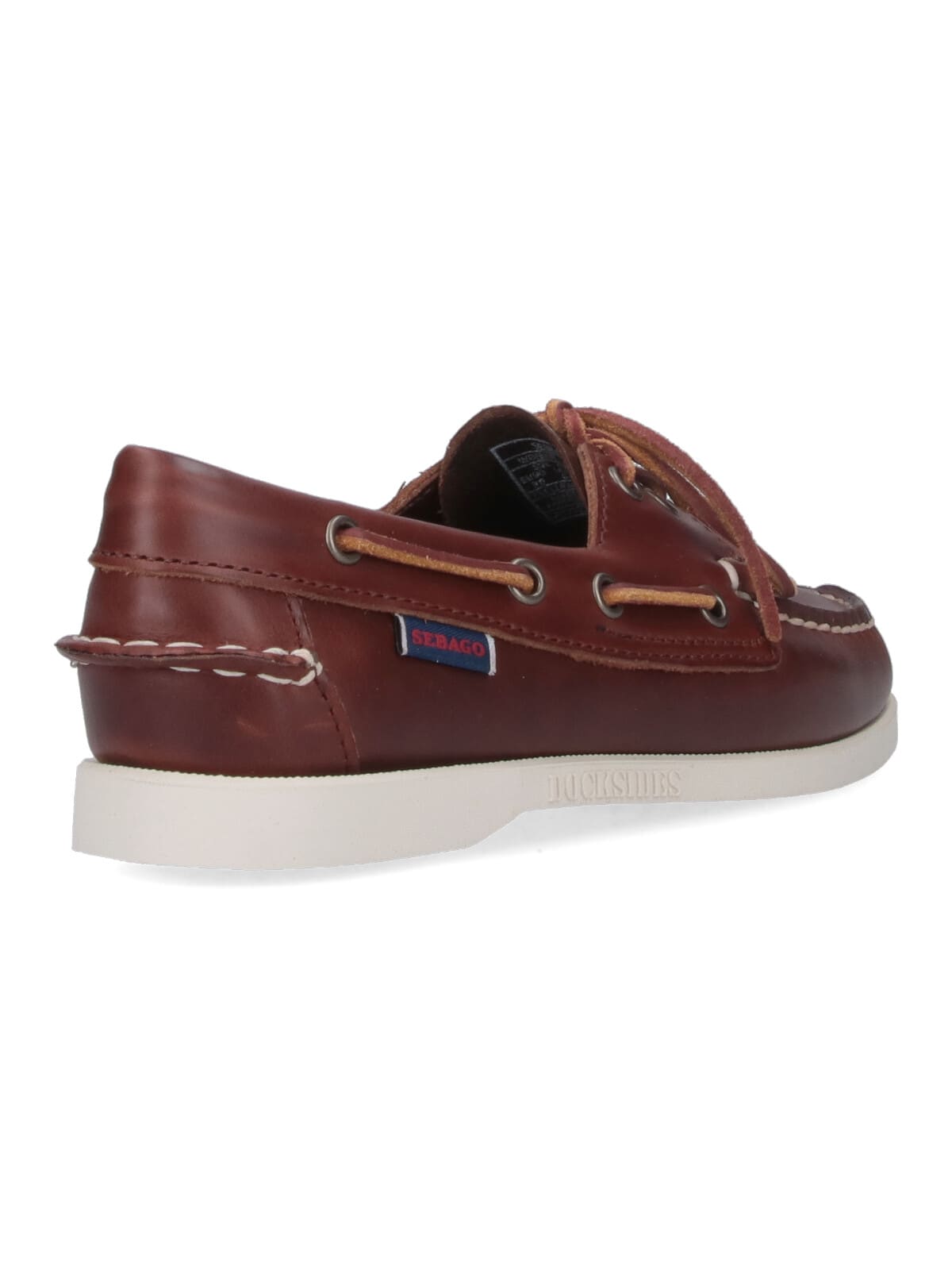 Sebago Slip-on Shoes With Stitching And Lace Detail In Brown