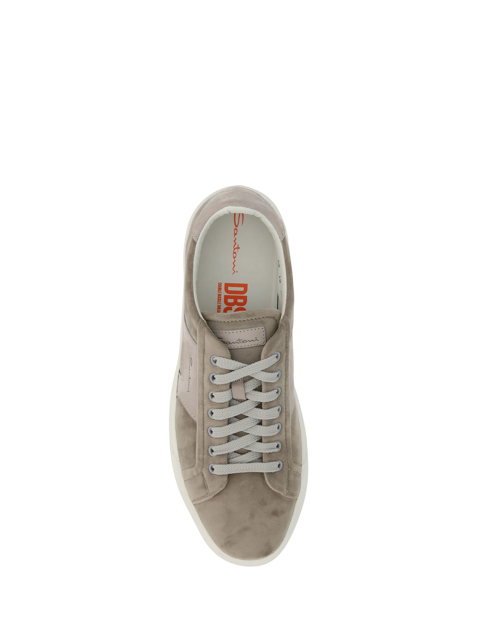 Shop Santoni Sneakers In Beige