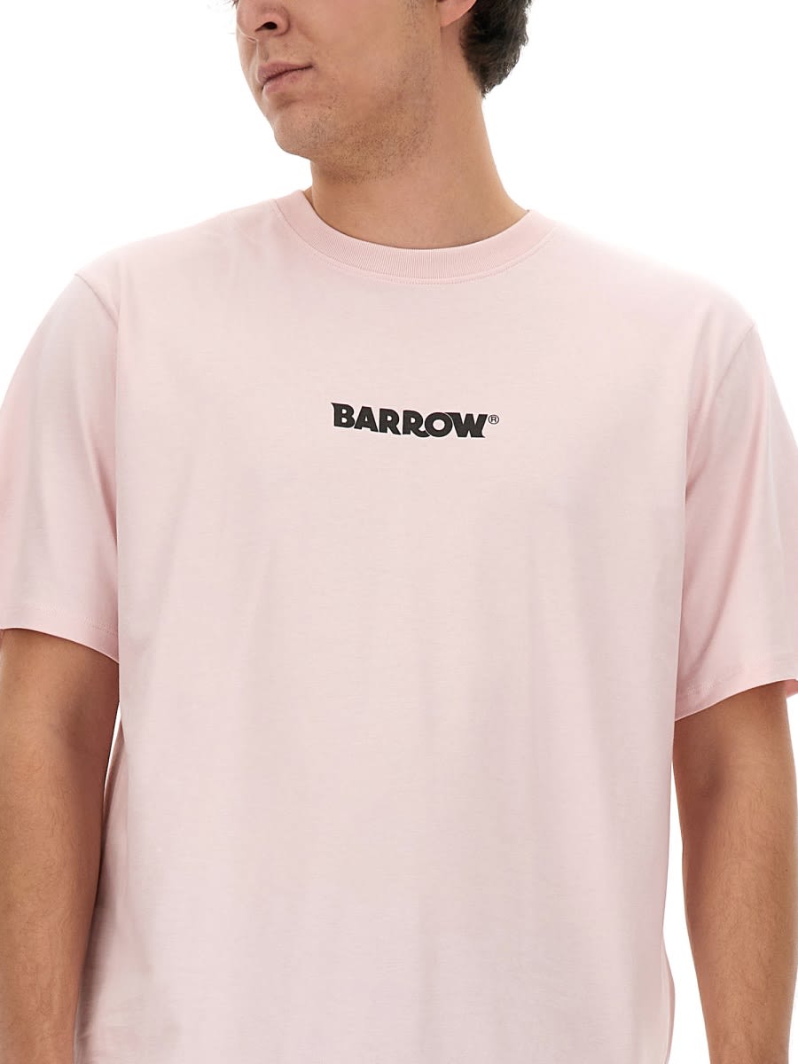 Shop Barrow T-shirt With Logo In Rosa