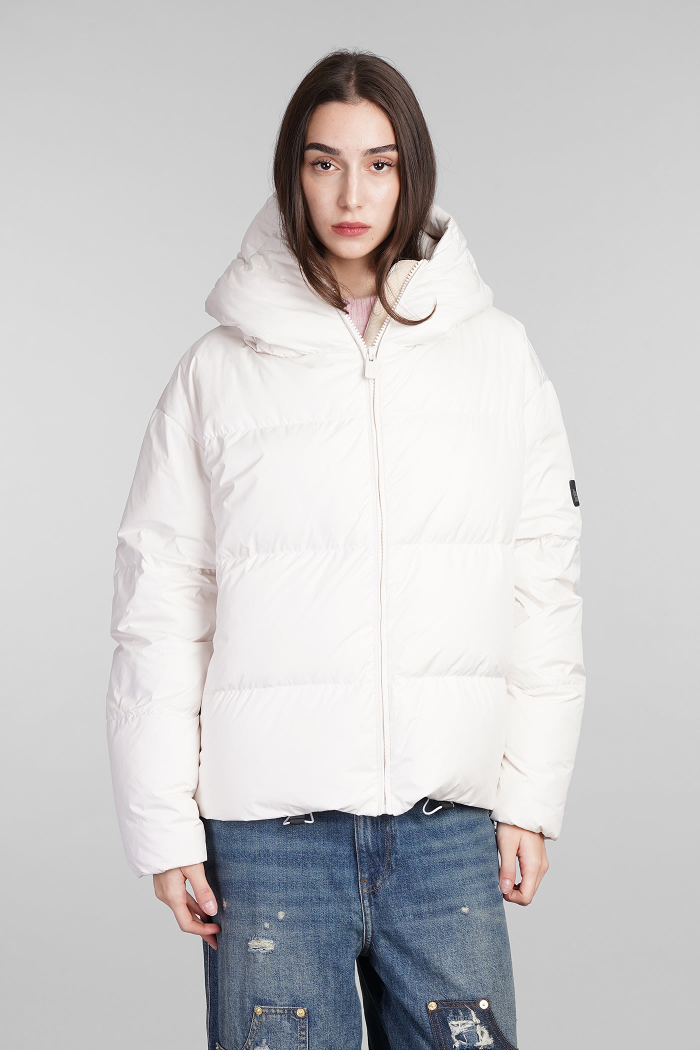 W Cloud Cba Puffer In Beige Polyester