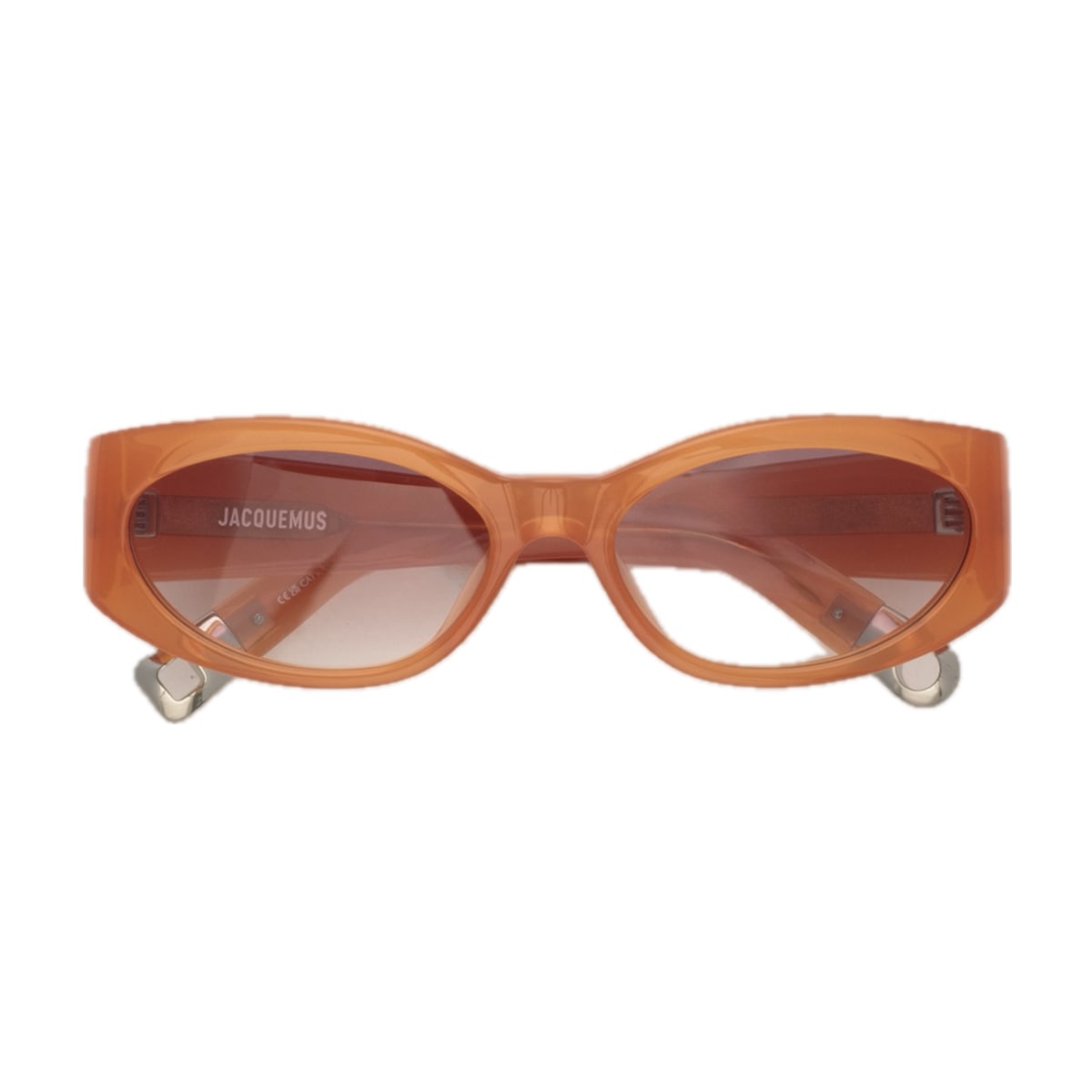 Les Lunettes Jac4 Ovalo Linea les Sculptures C10 Milky Amber Sunglasses