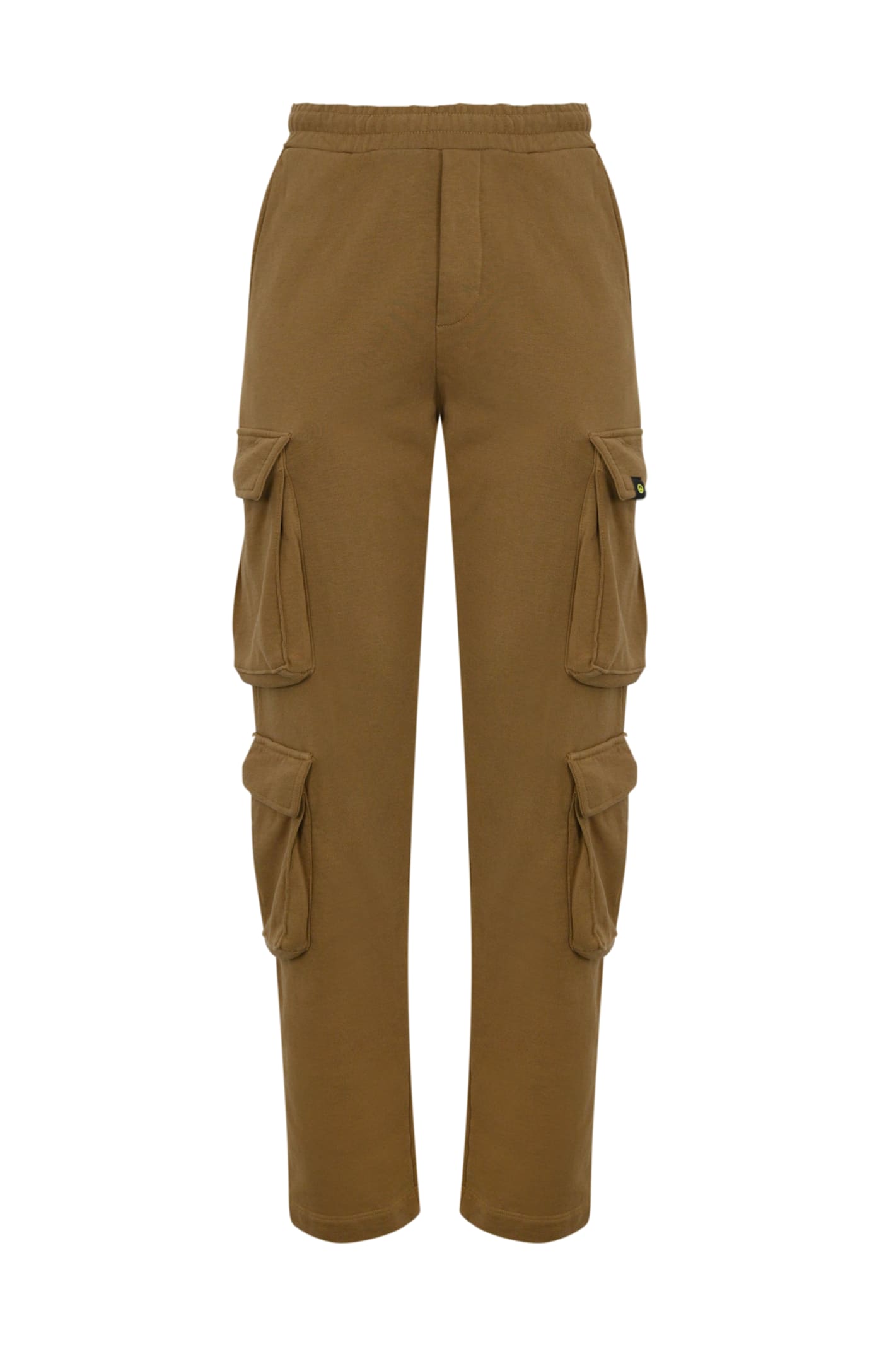 Cotton Fleece Cargo Trousers