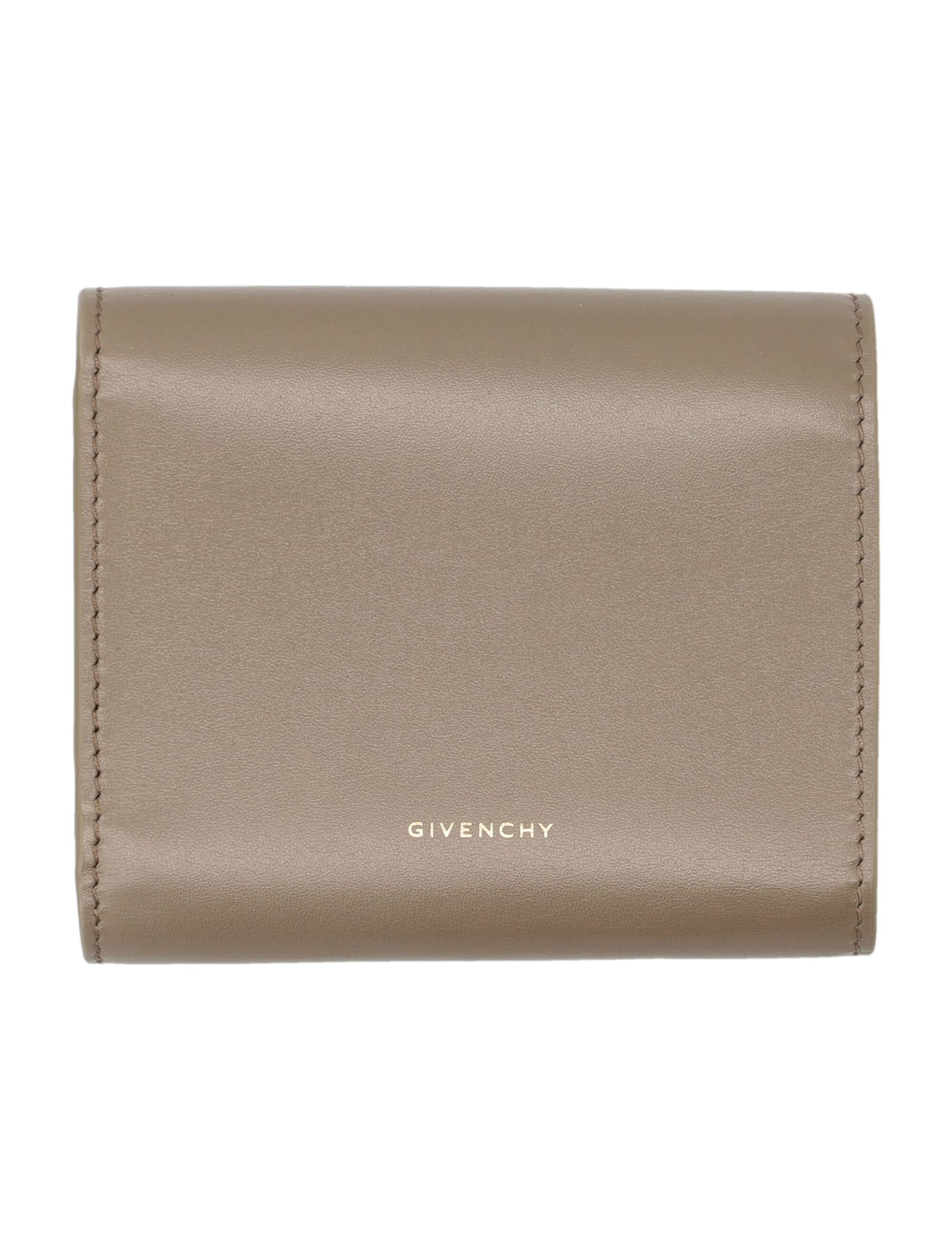 Shop Givenchy 4g- Trifold Wallet In Taupe
