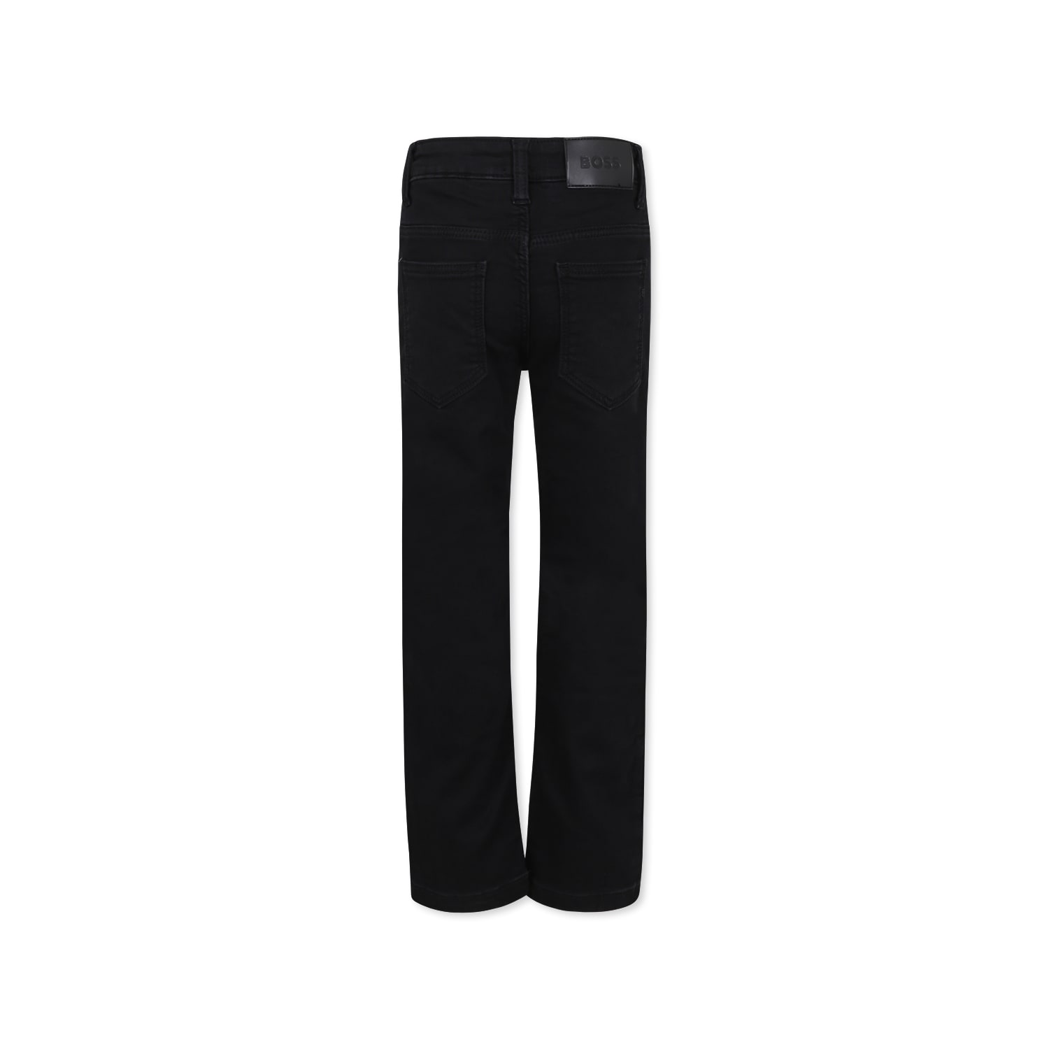 Hugo Boss Black Jeans For Boy With Logo In Black