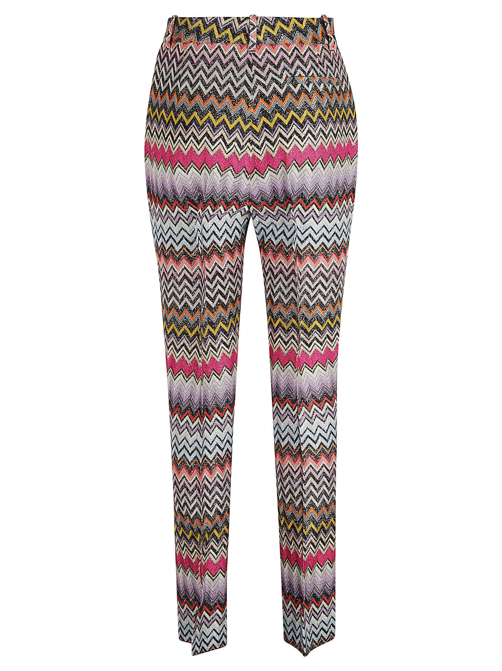 Shop Missoni Stripe Zig-zag Patterned Trousers In Multicolor