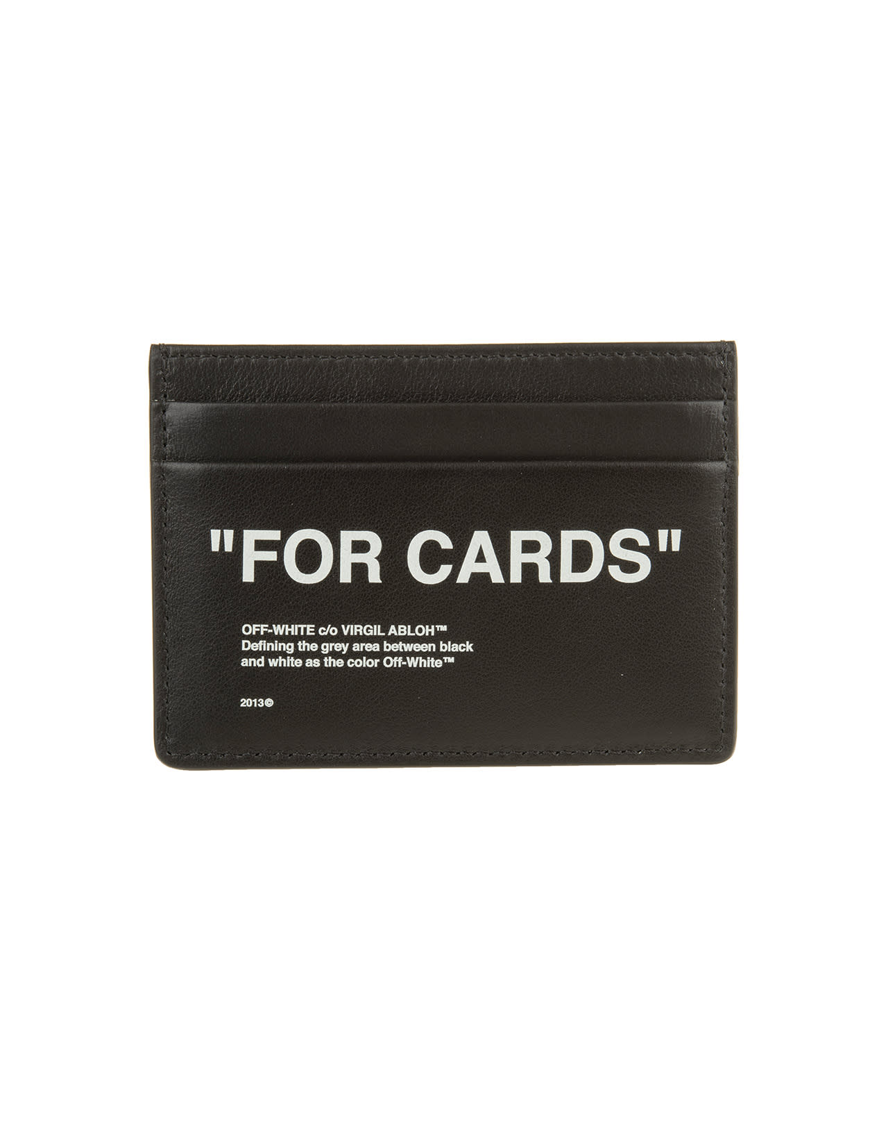 Off-White Man Black Quote Card Holder