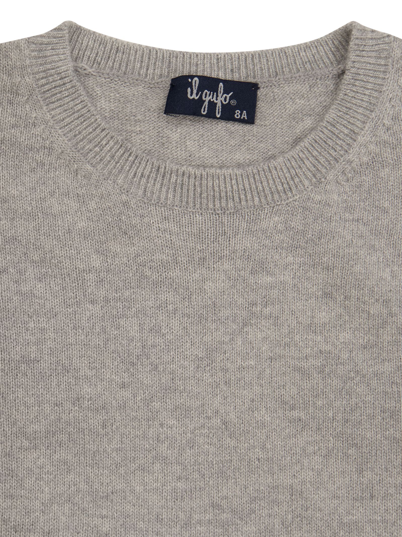 Shop Il Gufo Crew Neck Sweater In Wool In Grey