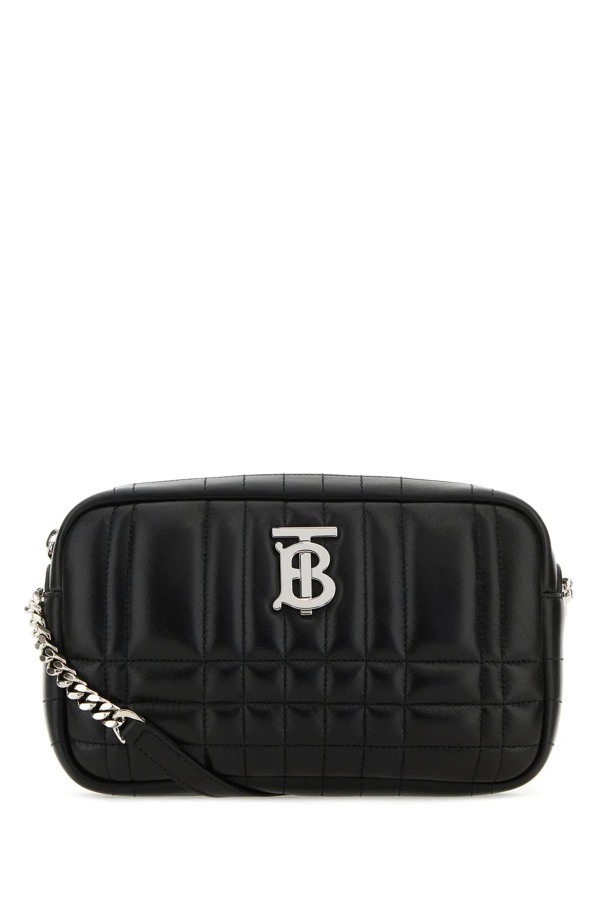 Shop Burberry Black Leather Small Lola Crossbody Bag In Black 2