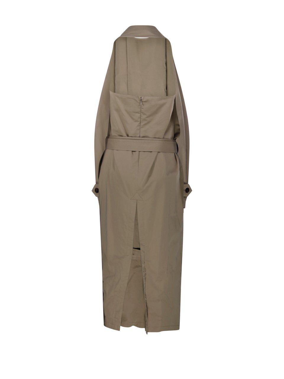 Balenciaga Cappuccino Cotton Trench Suspended Dress - Women