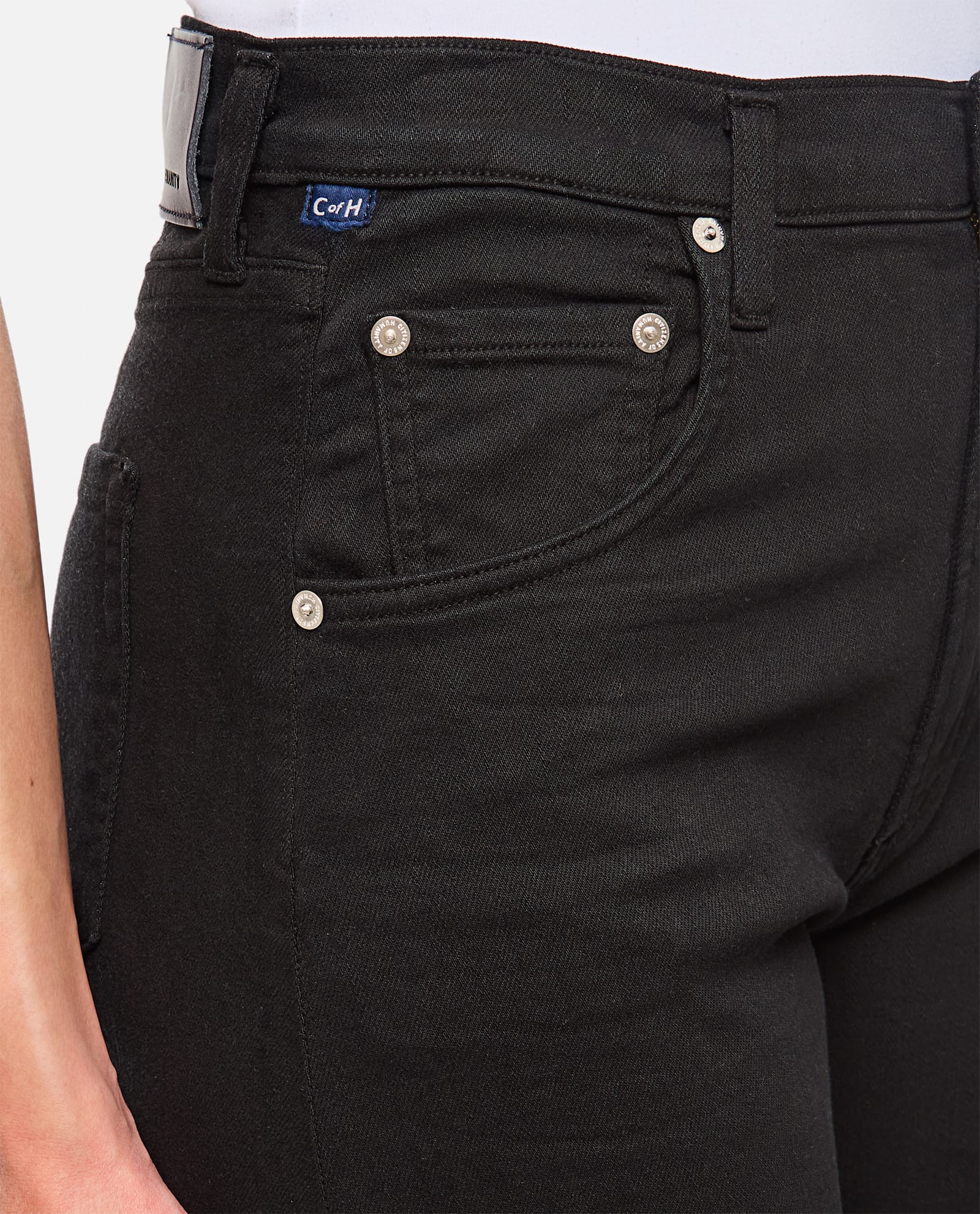 Citizens Of Humanity Amari Stretch High-rise Ultra Wide-leg Jeans In Black