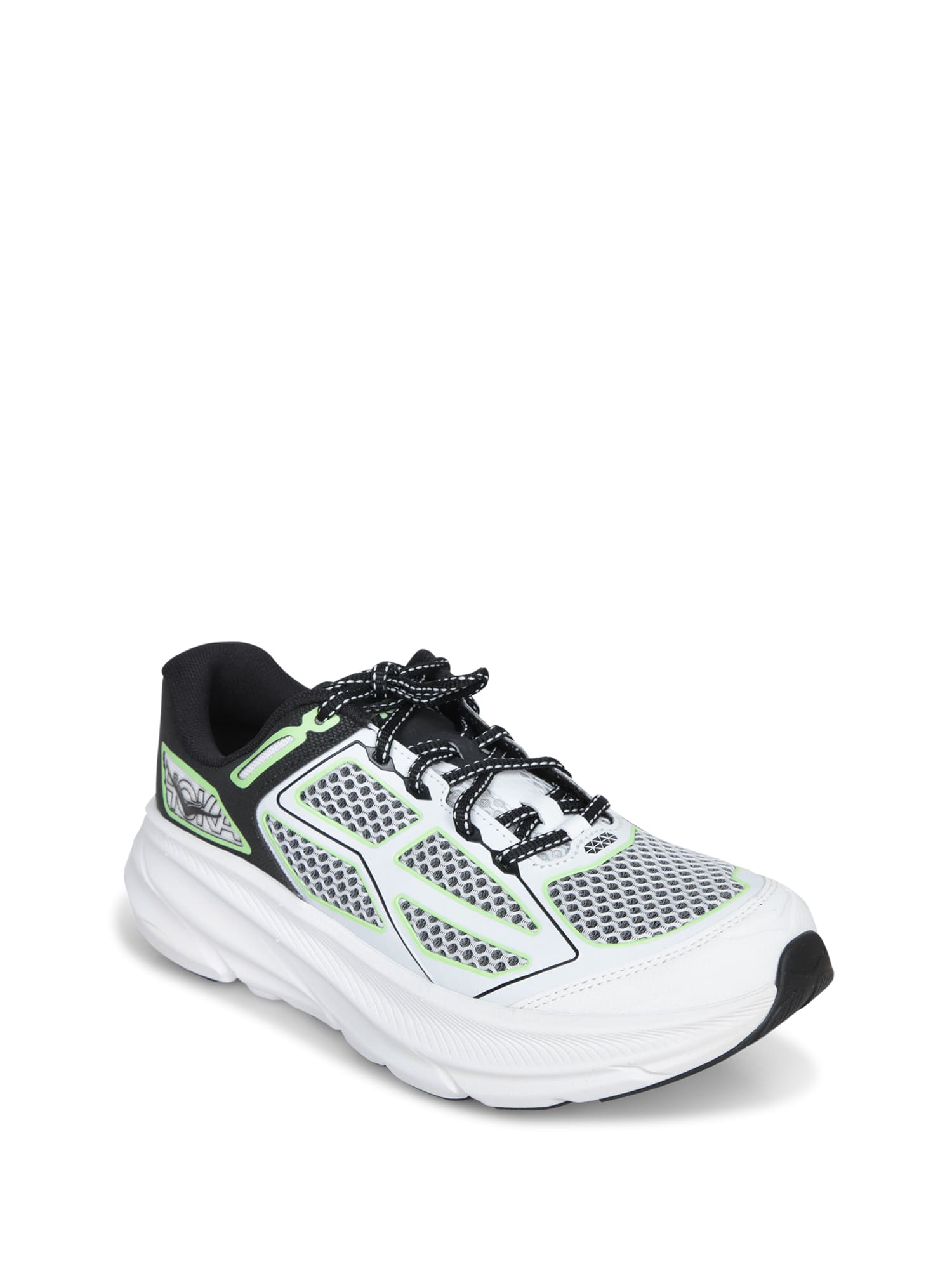 Hoka Breathable Mesh White Sneakers With Cushioned Sole