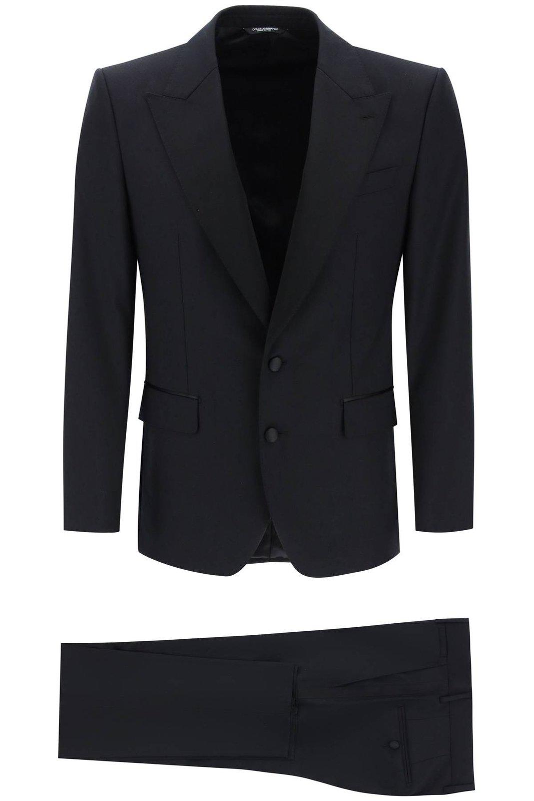 Shop Dolce & Gabbana Single-breasted Pressed Crease Tailored Suit