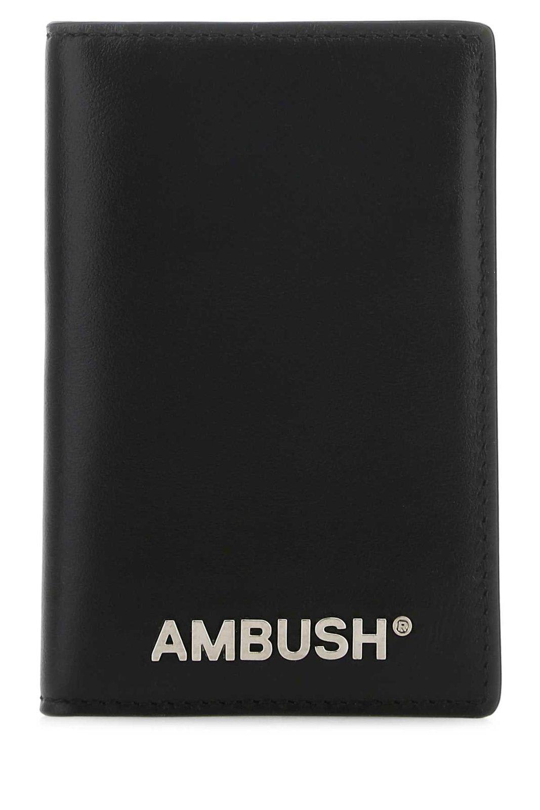 Shop Ambush Logo Plaque Bi-fold Wallet In Black