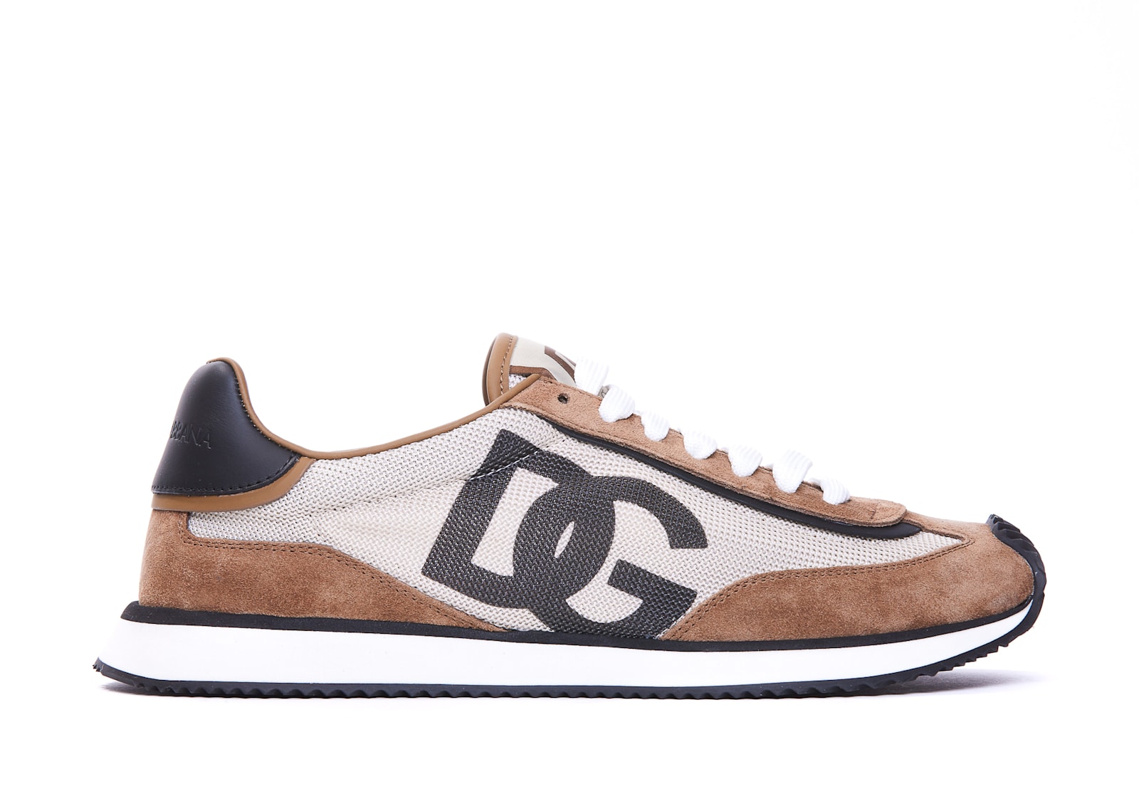 Shop Dolce & Gabbana Aria Dg Runner Sneakers In Brown