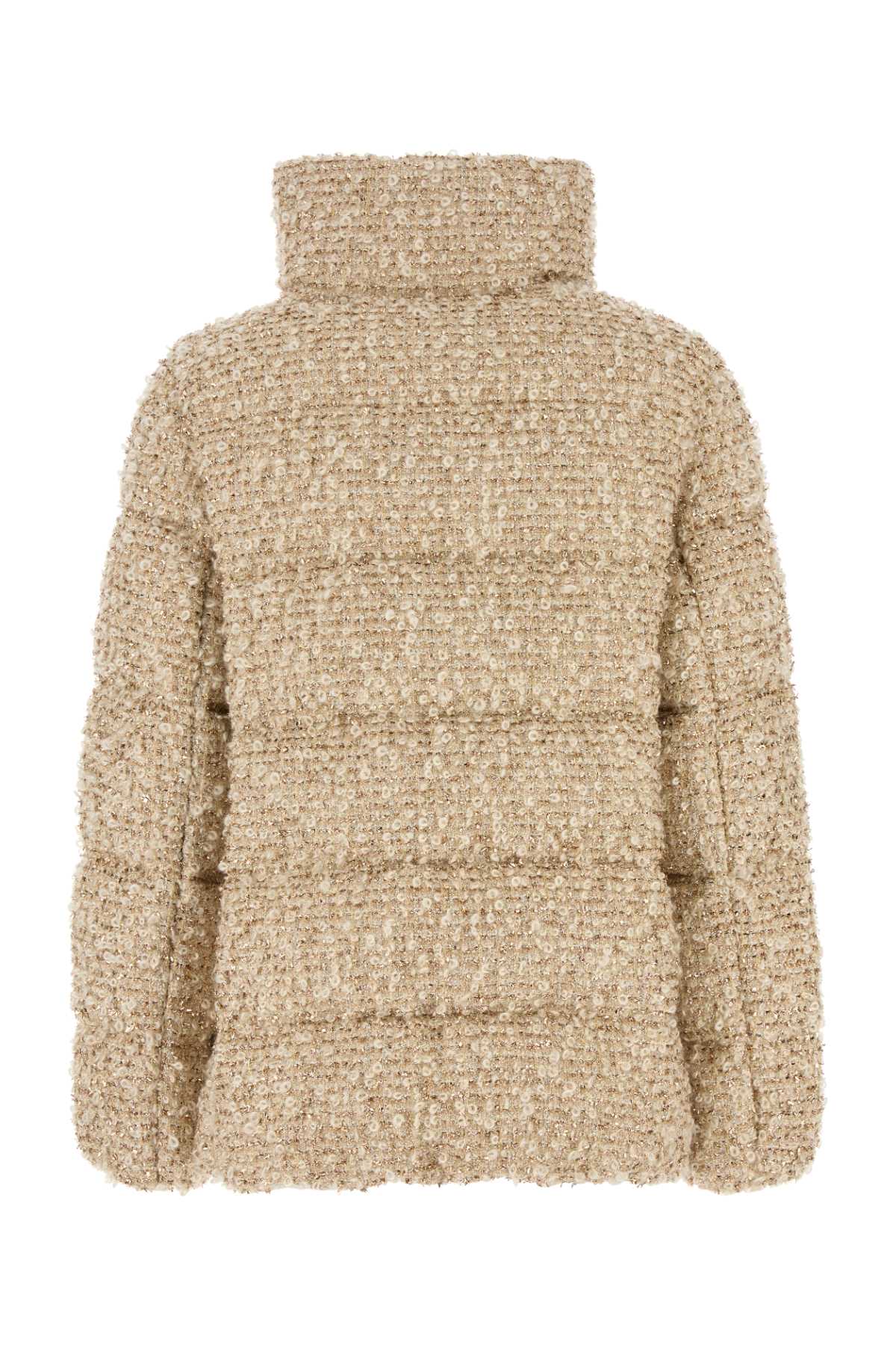 Shop Moncler Embellished Mohair Blend Cochevisse Down Jacket In M32