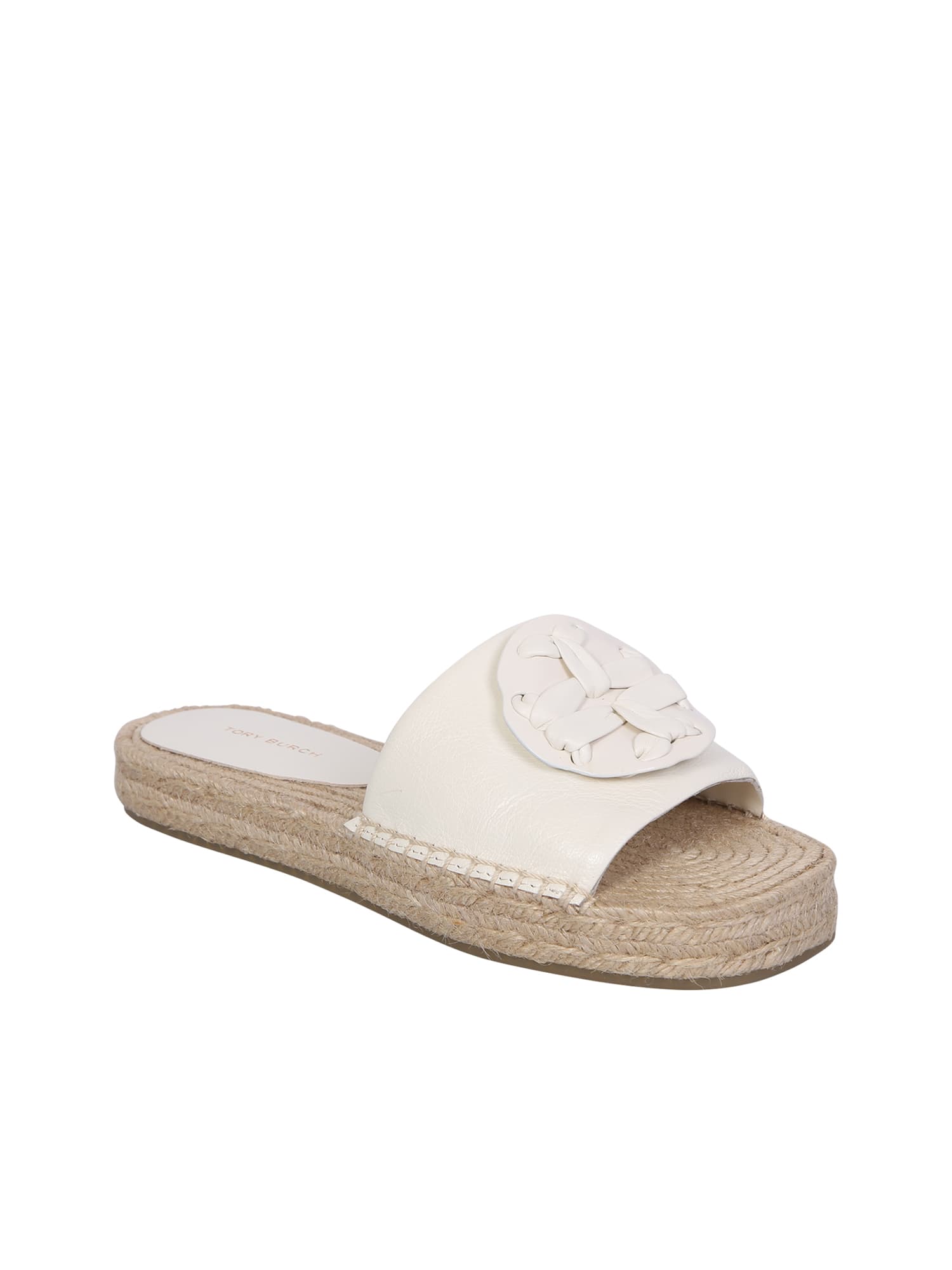 Shop Tory Burch Ivory White Espadrillas Slide