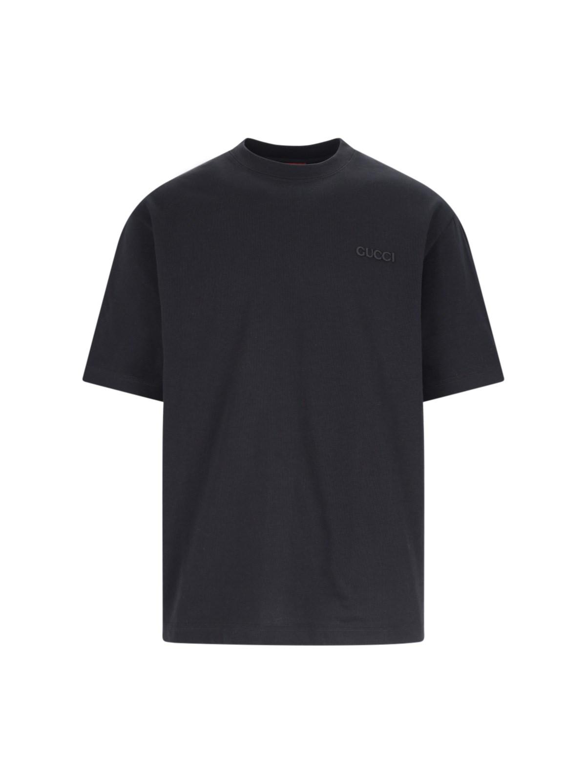 Shop Gucci Logo T-shirt In Black