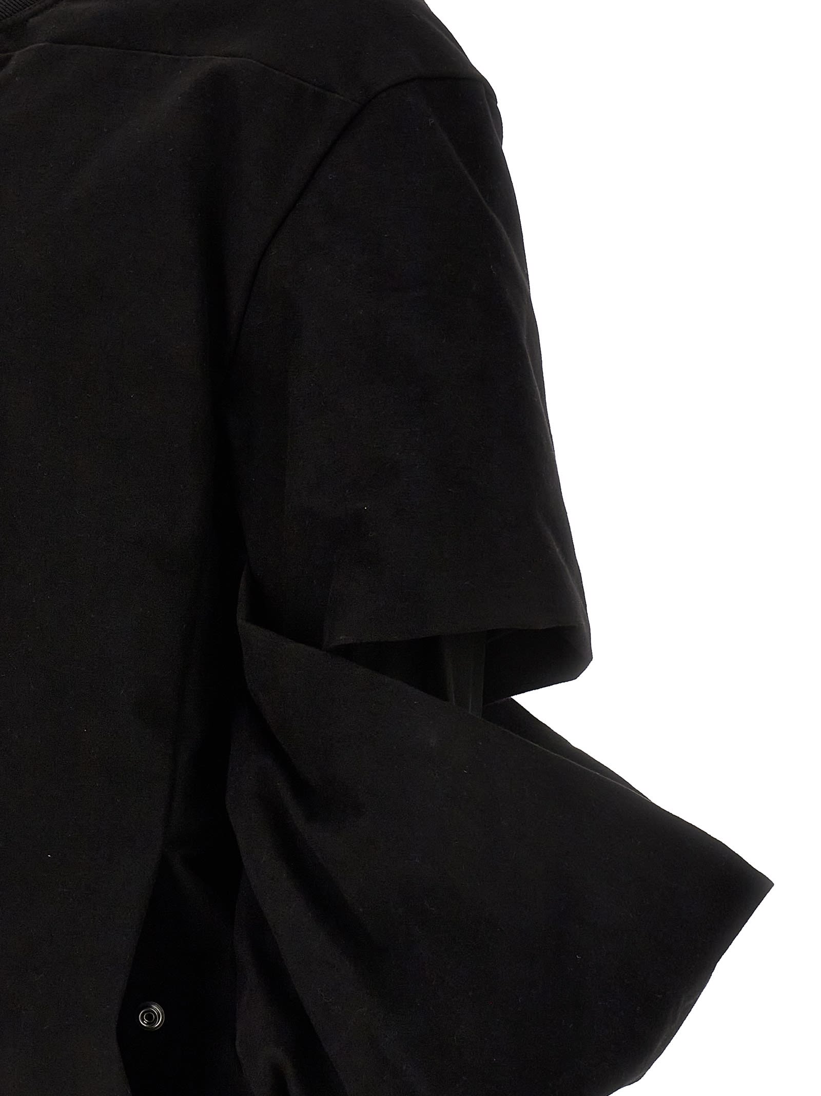 Shop Rick Owens Easy Gauntlet Bomber Jacket In Black