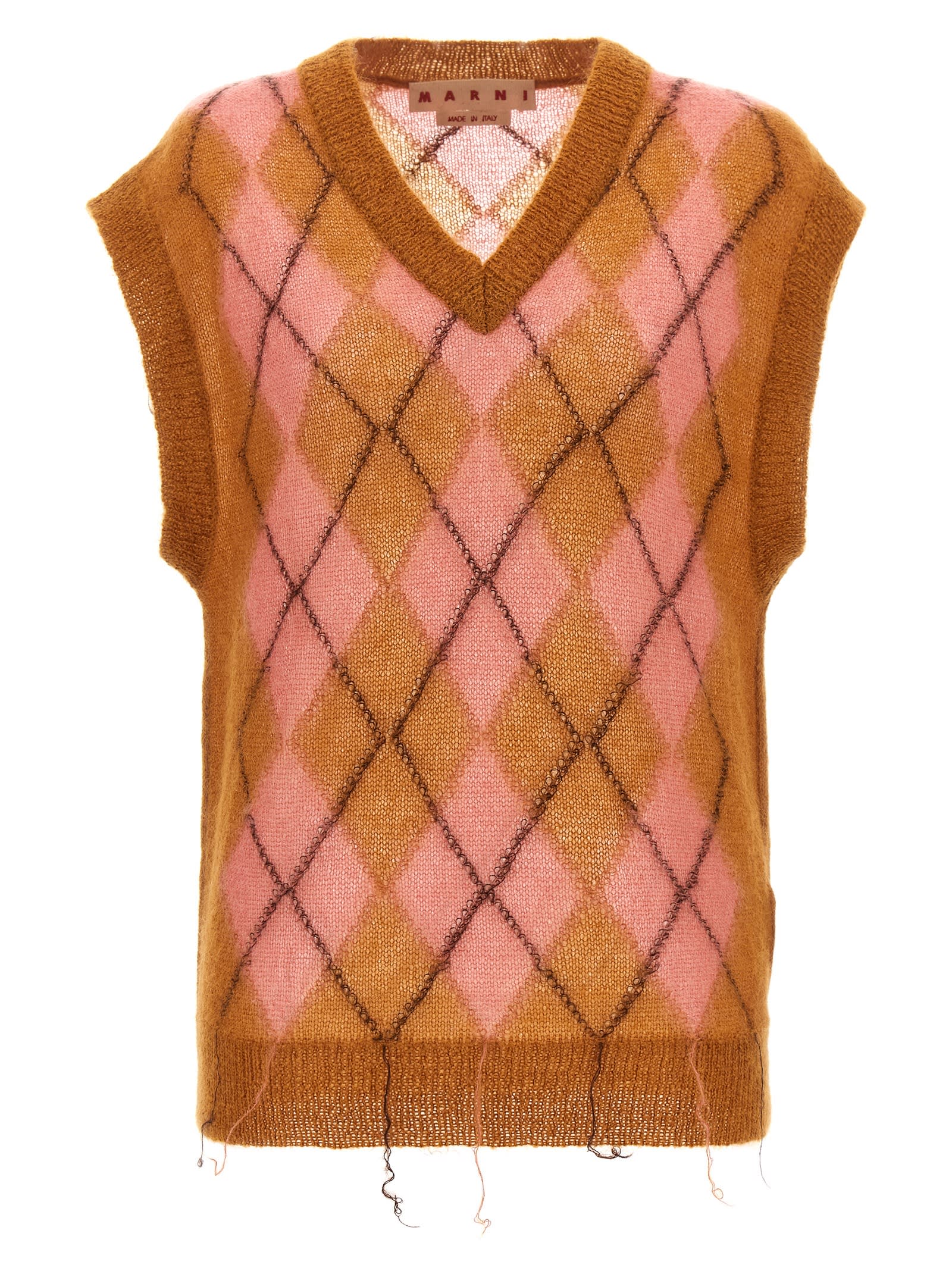 Shop Marni Diamond Vest In Multicolor