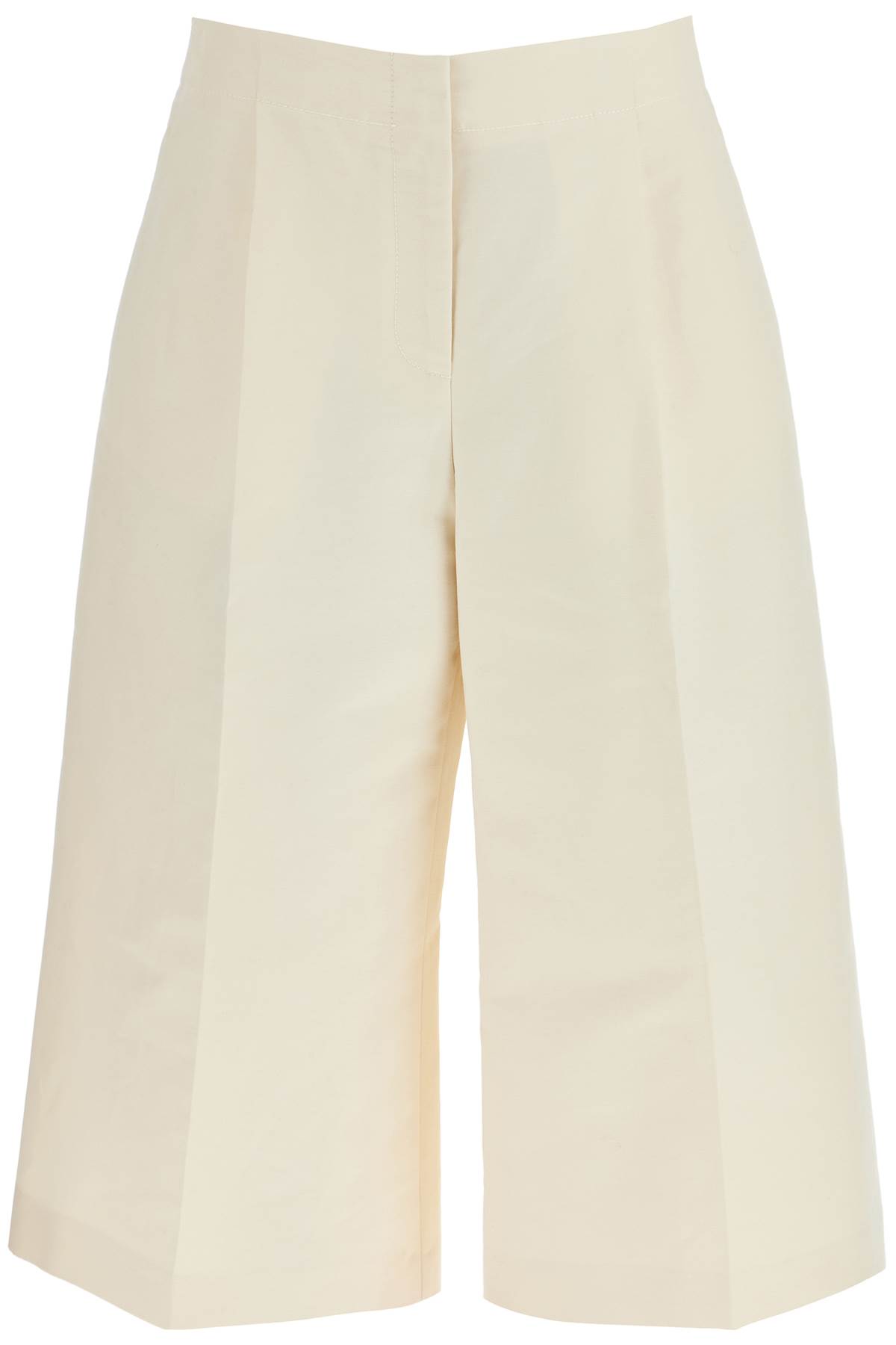 Cropped Cotton Pants In Pure Cotton