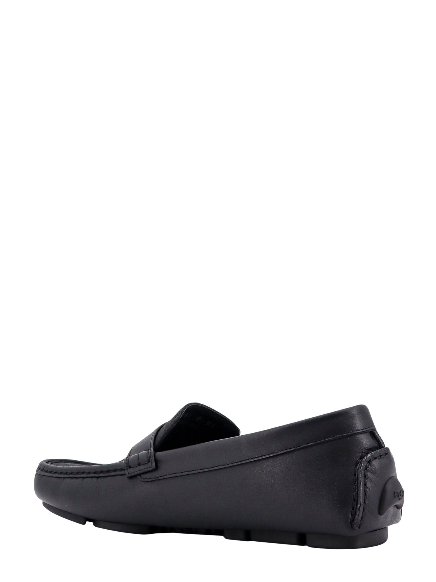 Shop Fendi Ff Squared Loafer In Black