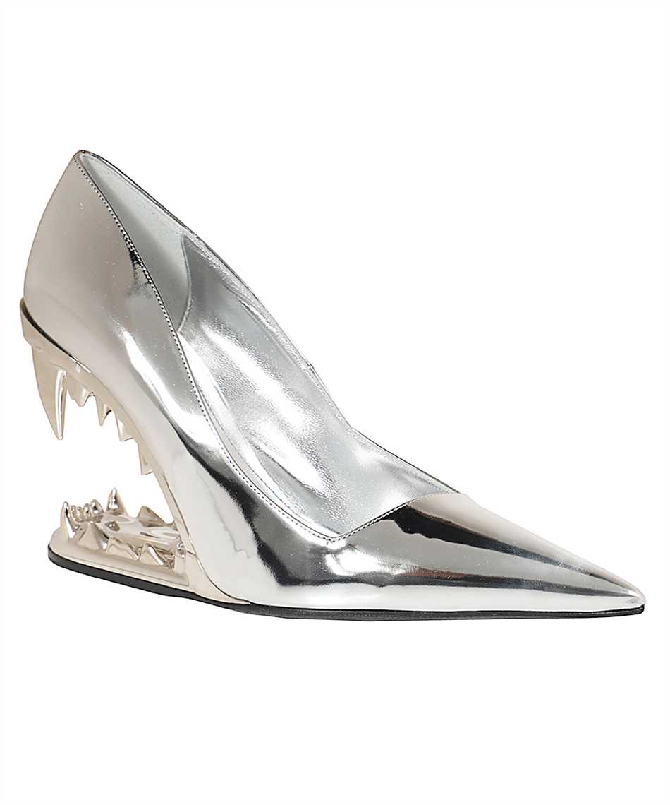 Gcds 110mm Morso Mirror Pointed-toe Pumps In Silver