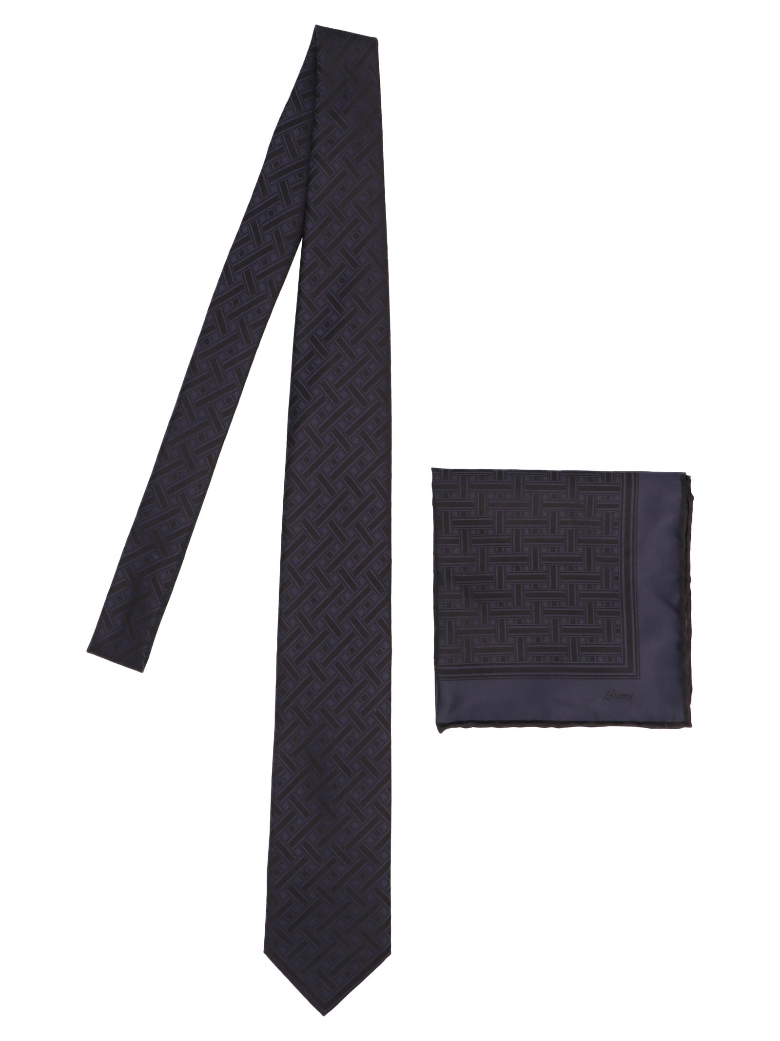 Brioni tie and handkerchief set