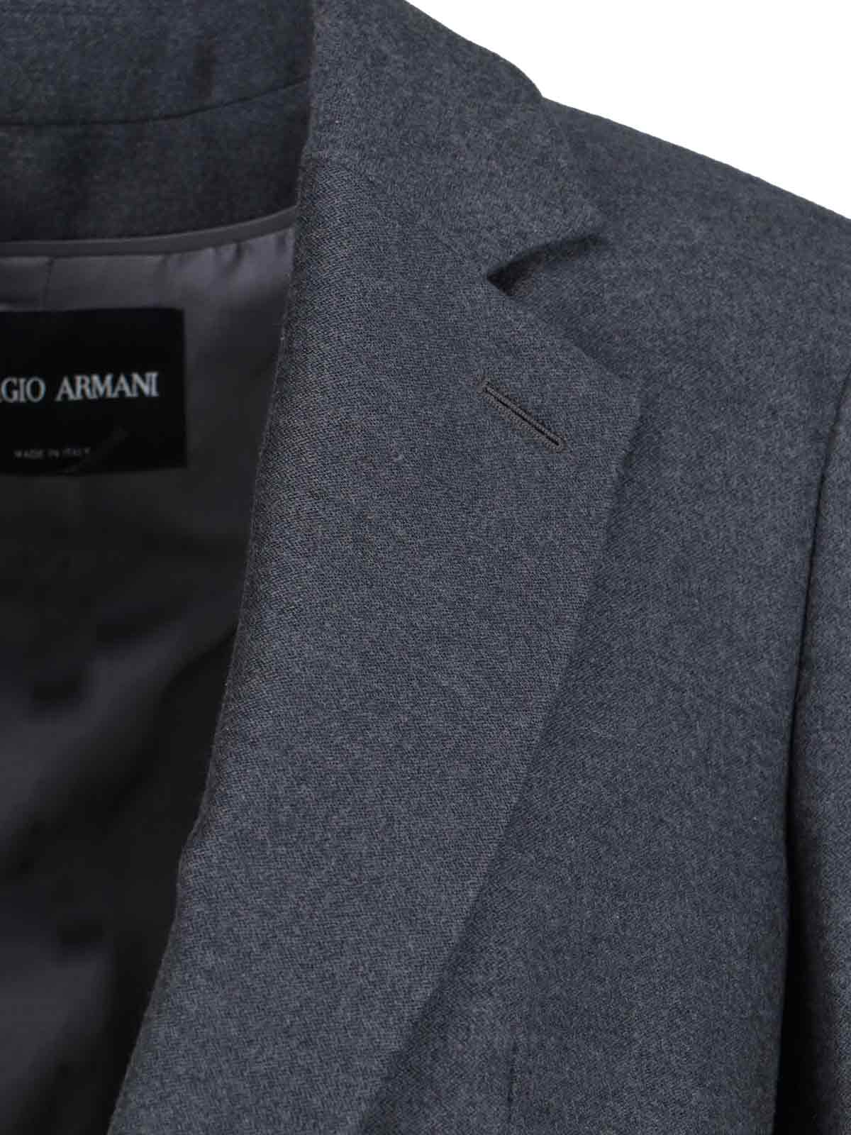 Giorgio Armani Single-breasted Silk Blazer In Blue
