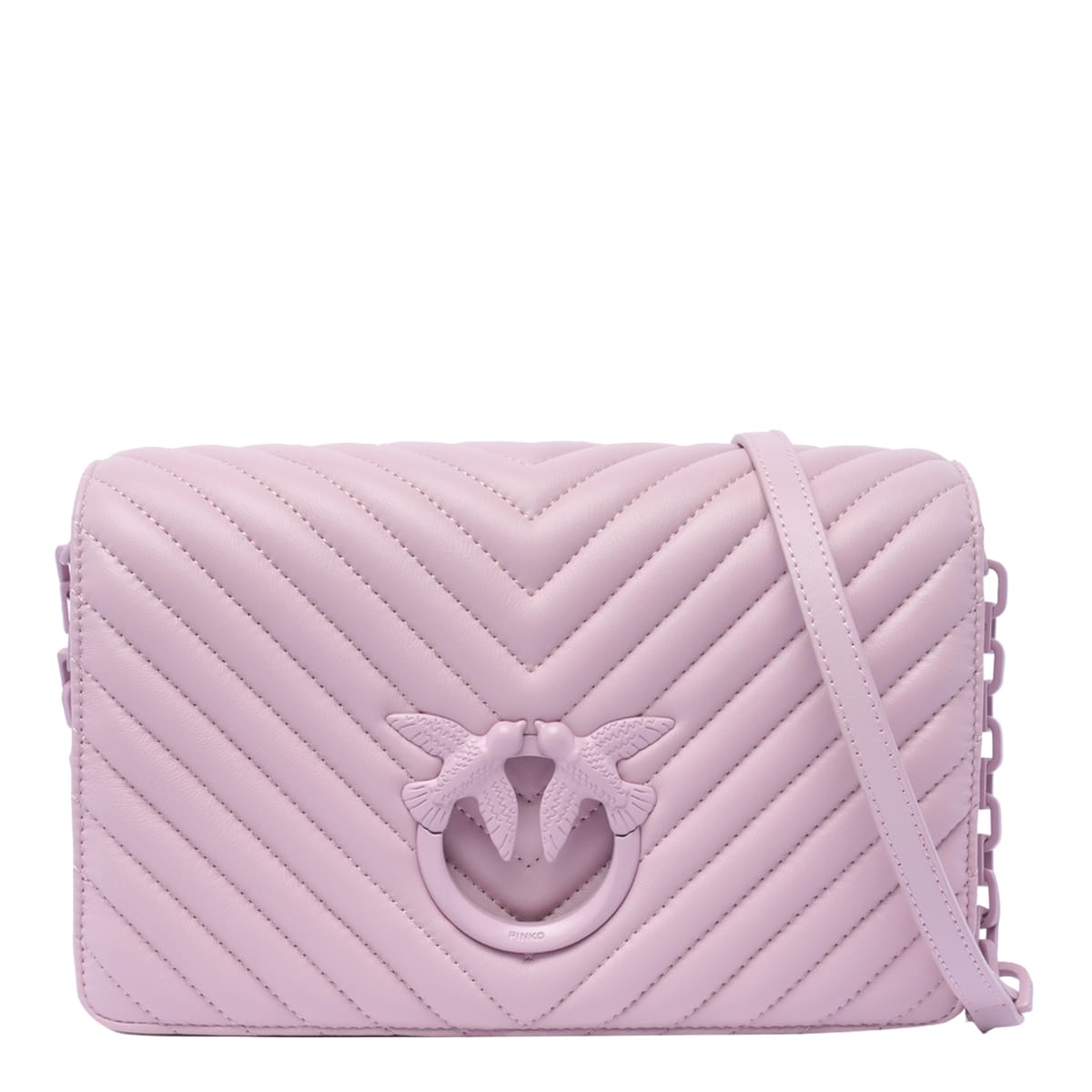 Shop Pinko Love Click Crossbody Bag In Purple
