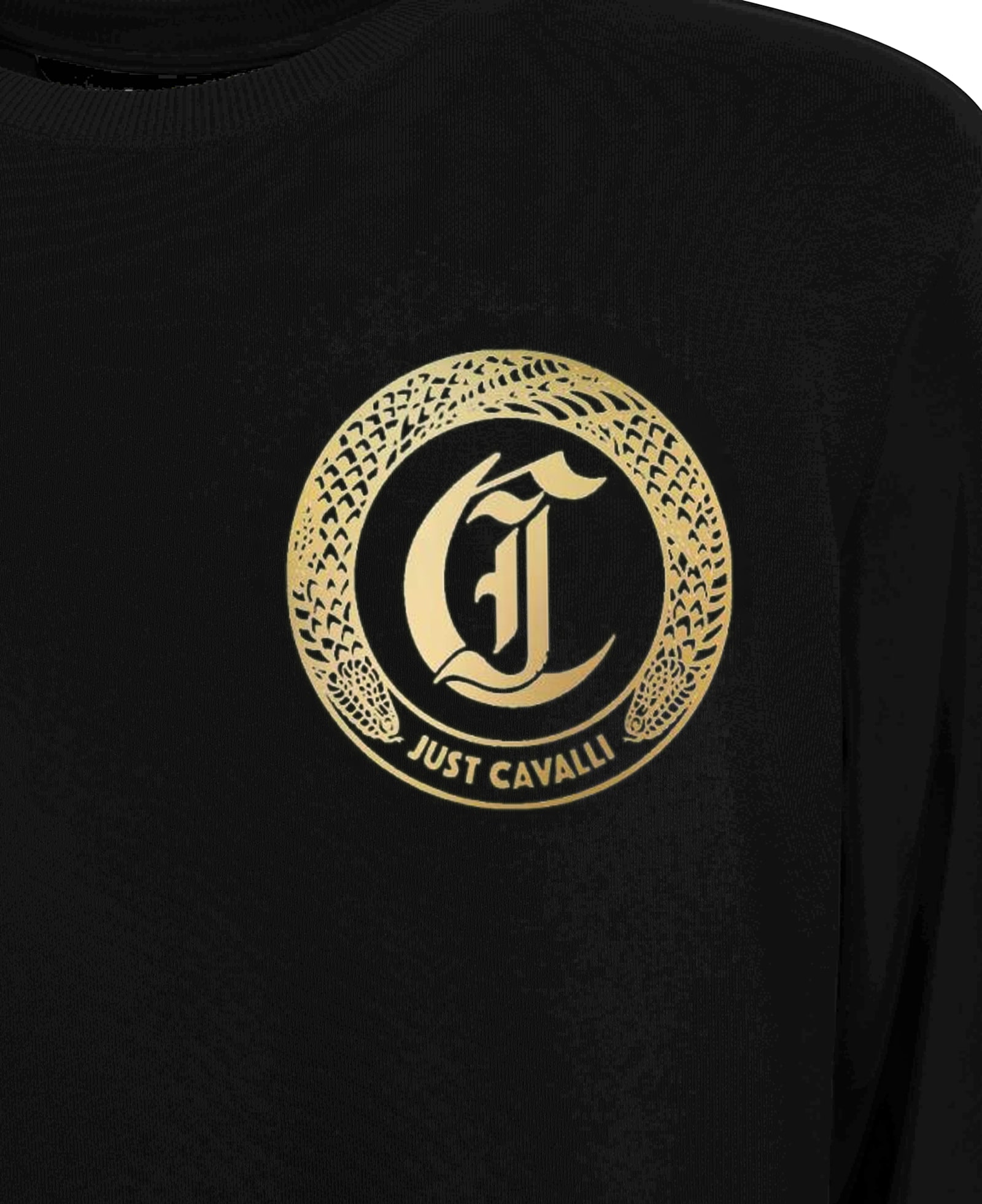 Just Cavalli Logo-print Sweatshirt In Black