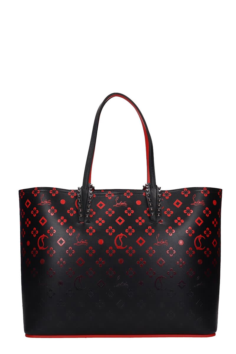 CHRISTIAN LOUBOUTIN CABATA TOTE IN BLACK LEATHER,11317546