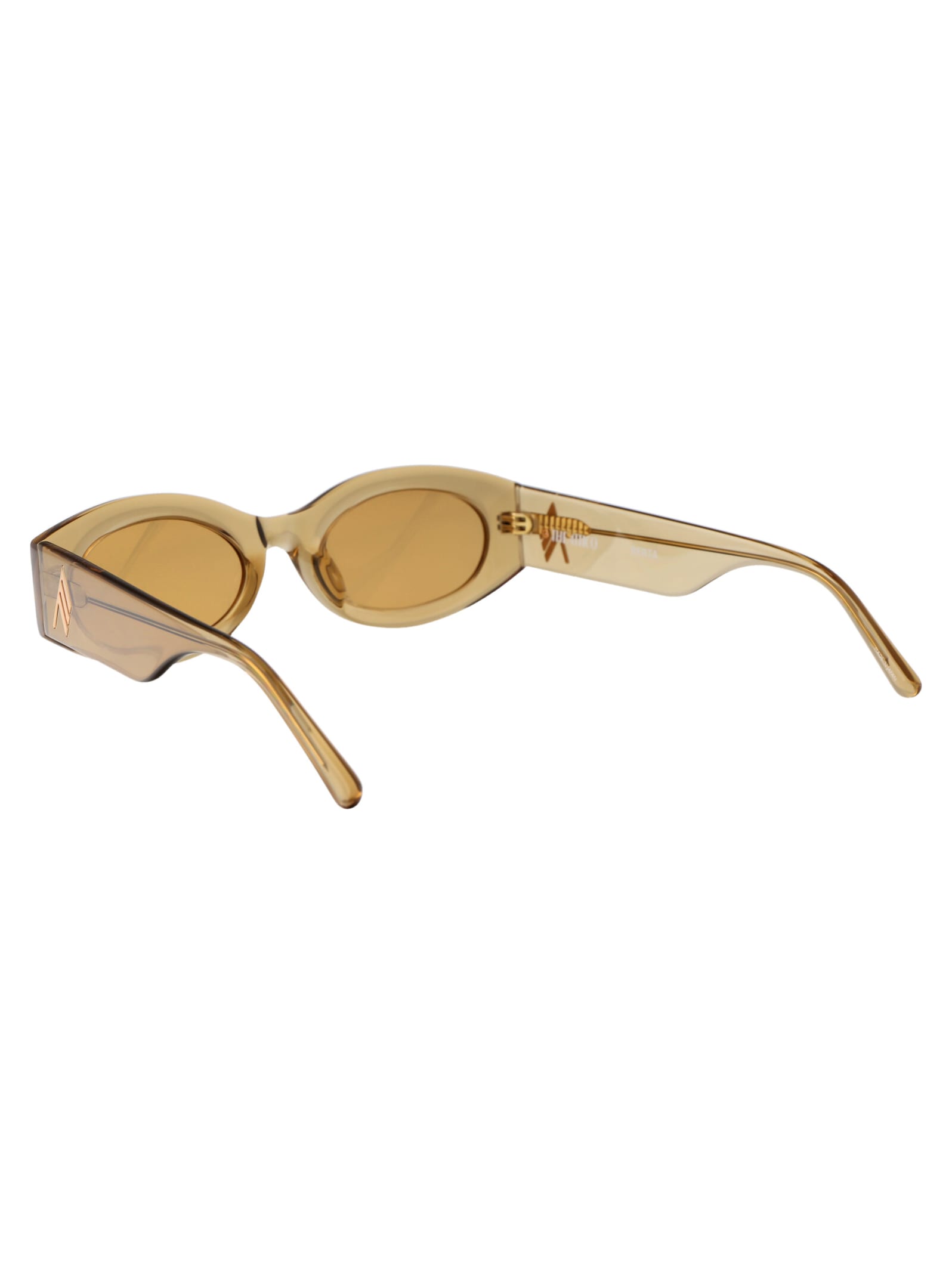 Shop Attico Berta Sunglasses In 05 Sand Gold Sand