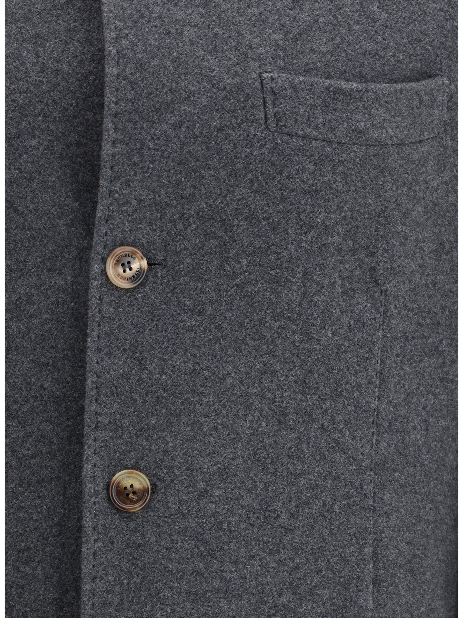 Brunello Cucinelli Cashmere Jackets In Gray