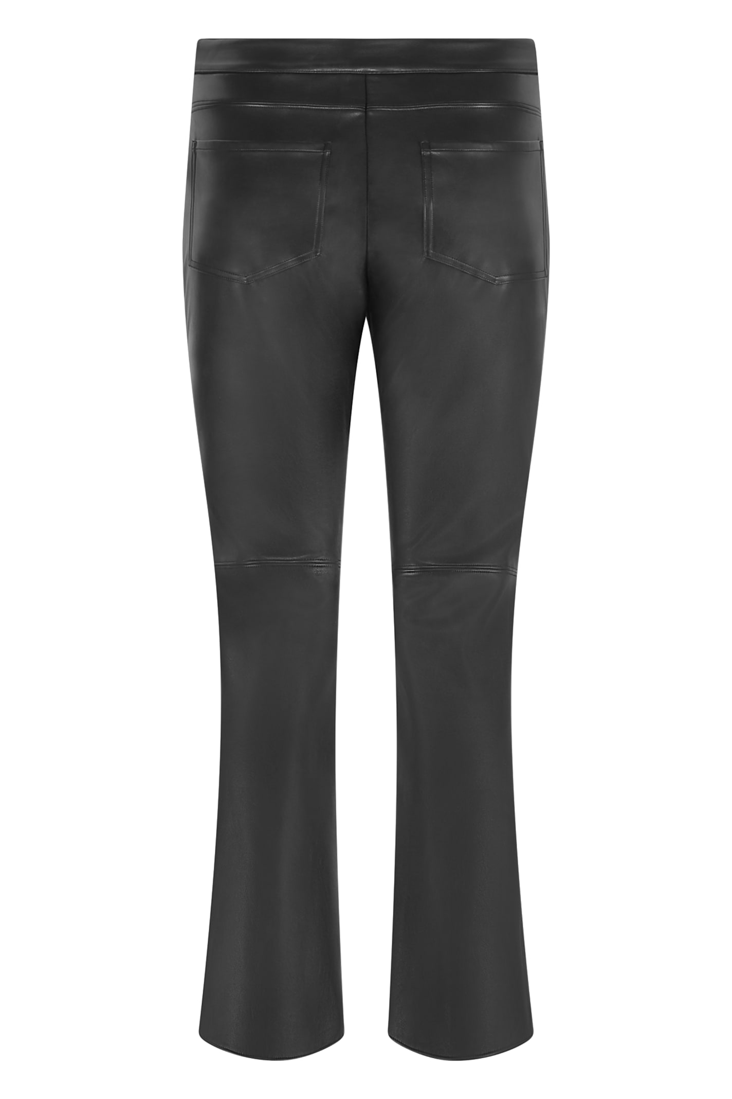 Max Mara Brenta Faux Leather Trousers In Black