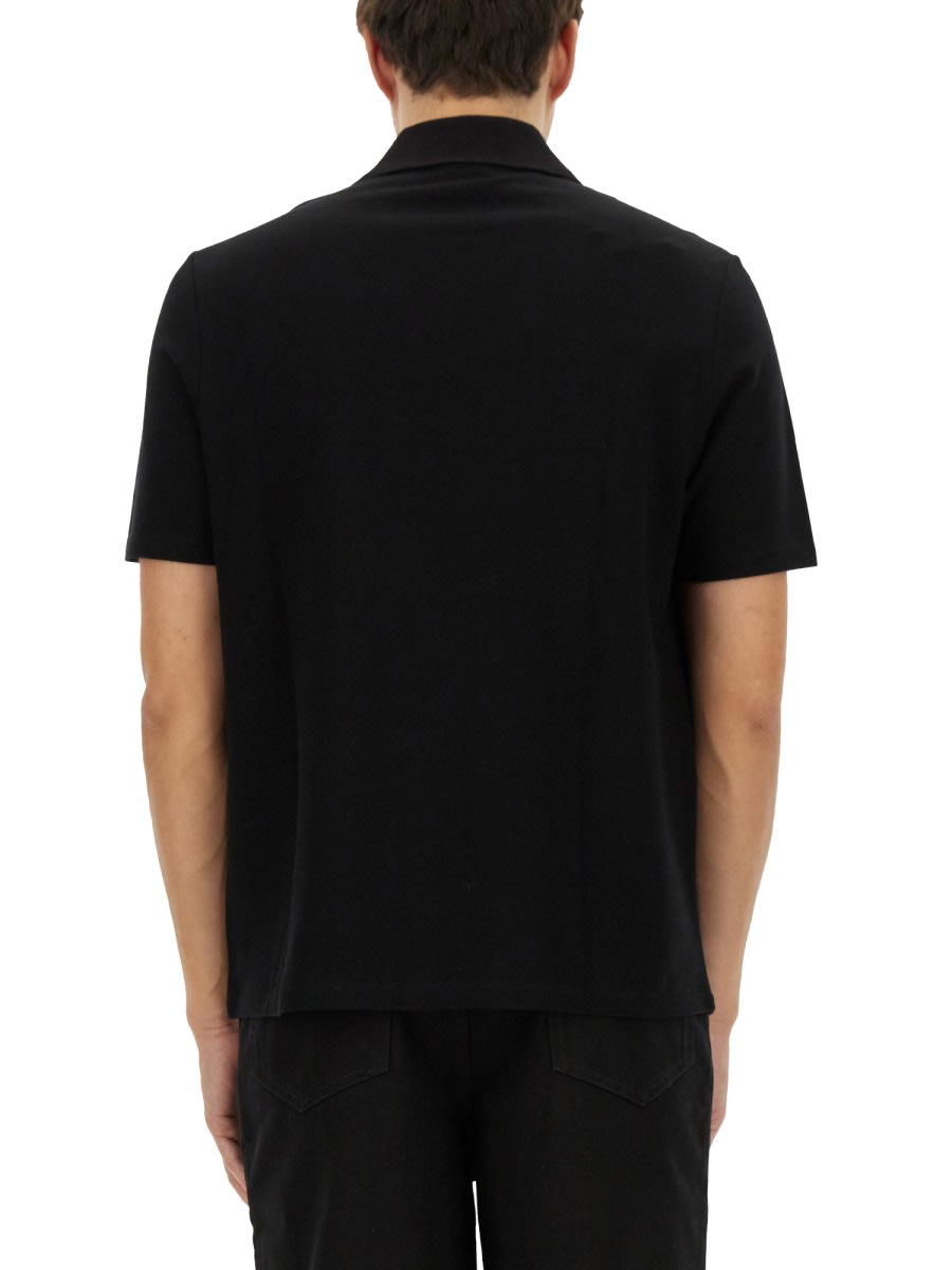 Balmain Polo With Logo In Black