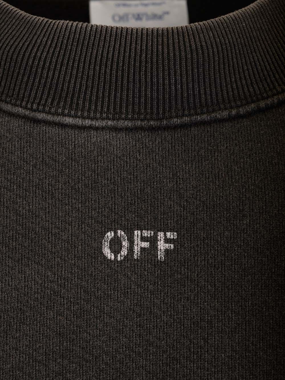 Off-white Off White St. Matthew Crewneck Sweatshirt With Arrow In Black