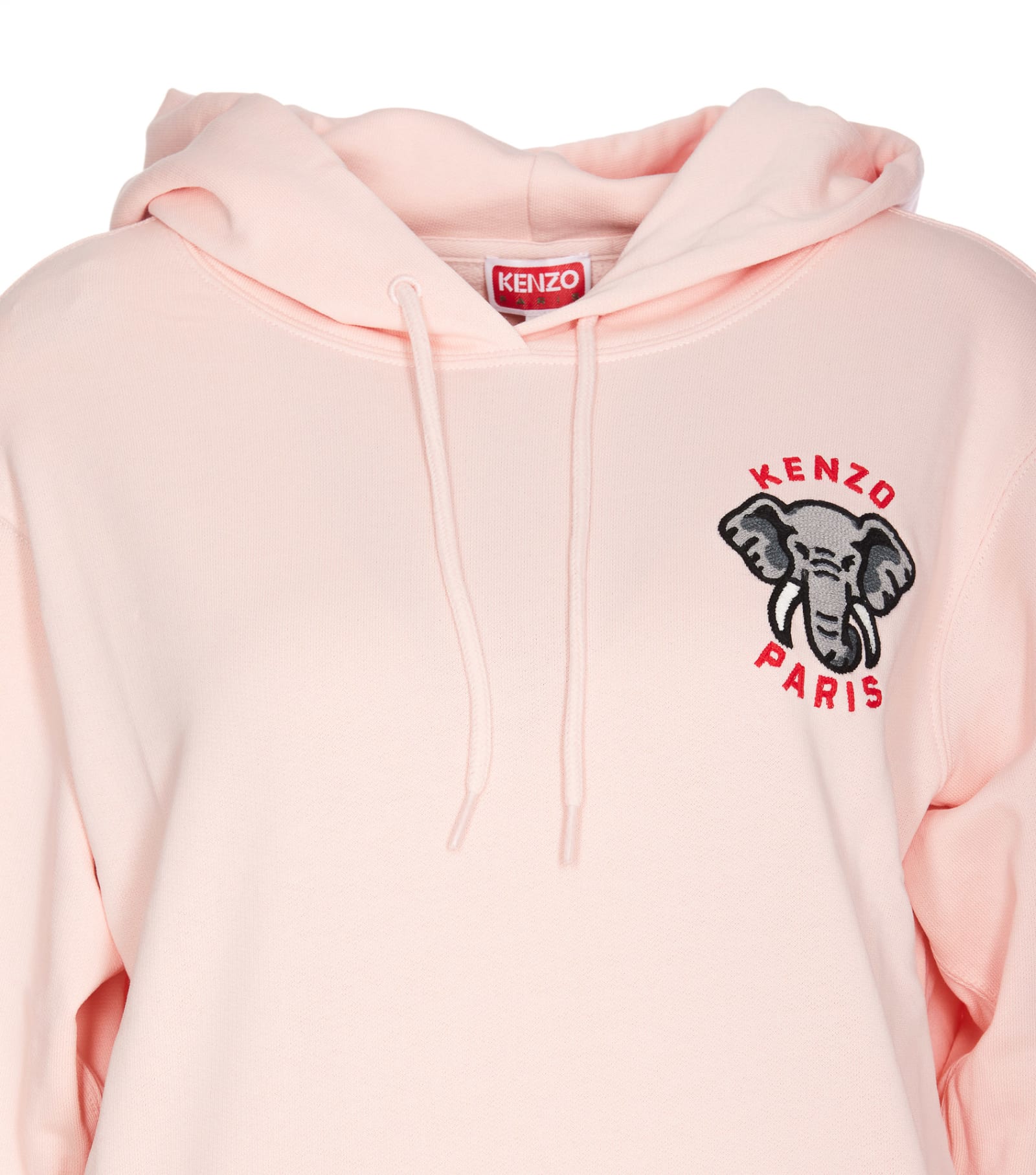 Shop Kenzo Elephant Logo Hoodie In Pink