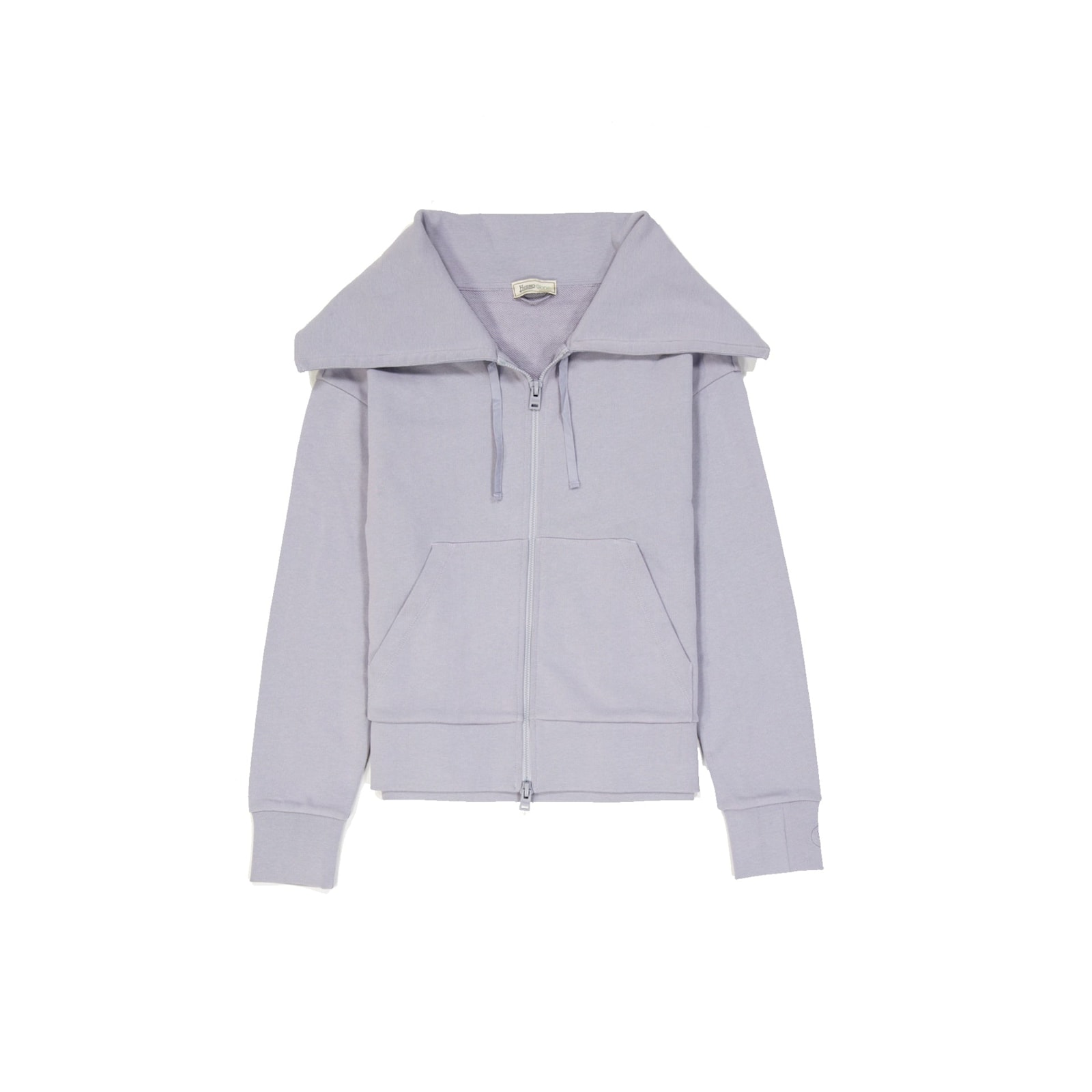 Herno Wide-collar Zip-up Jacket In Purple