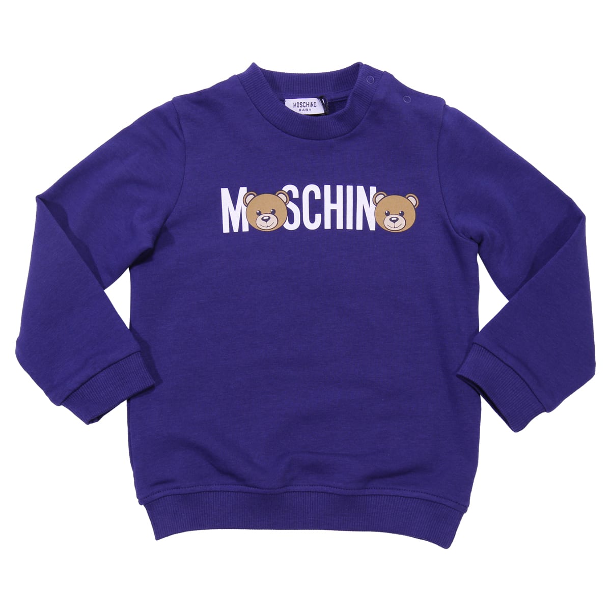 blue moschino sweatshirt