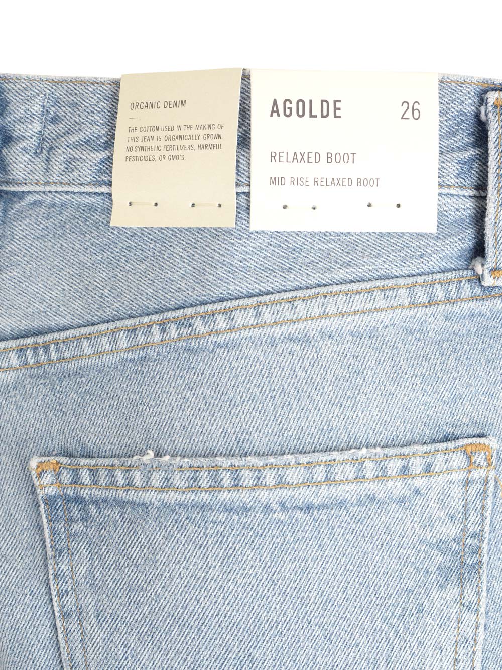 Shop Agolde Mid Rise Relaxed Boot Jeans In Blue