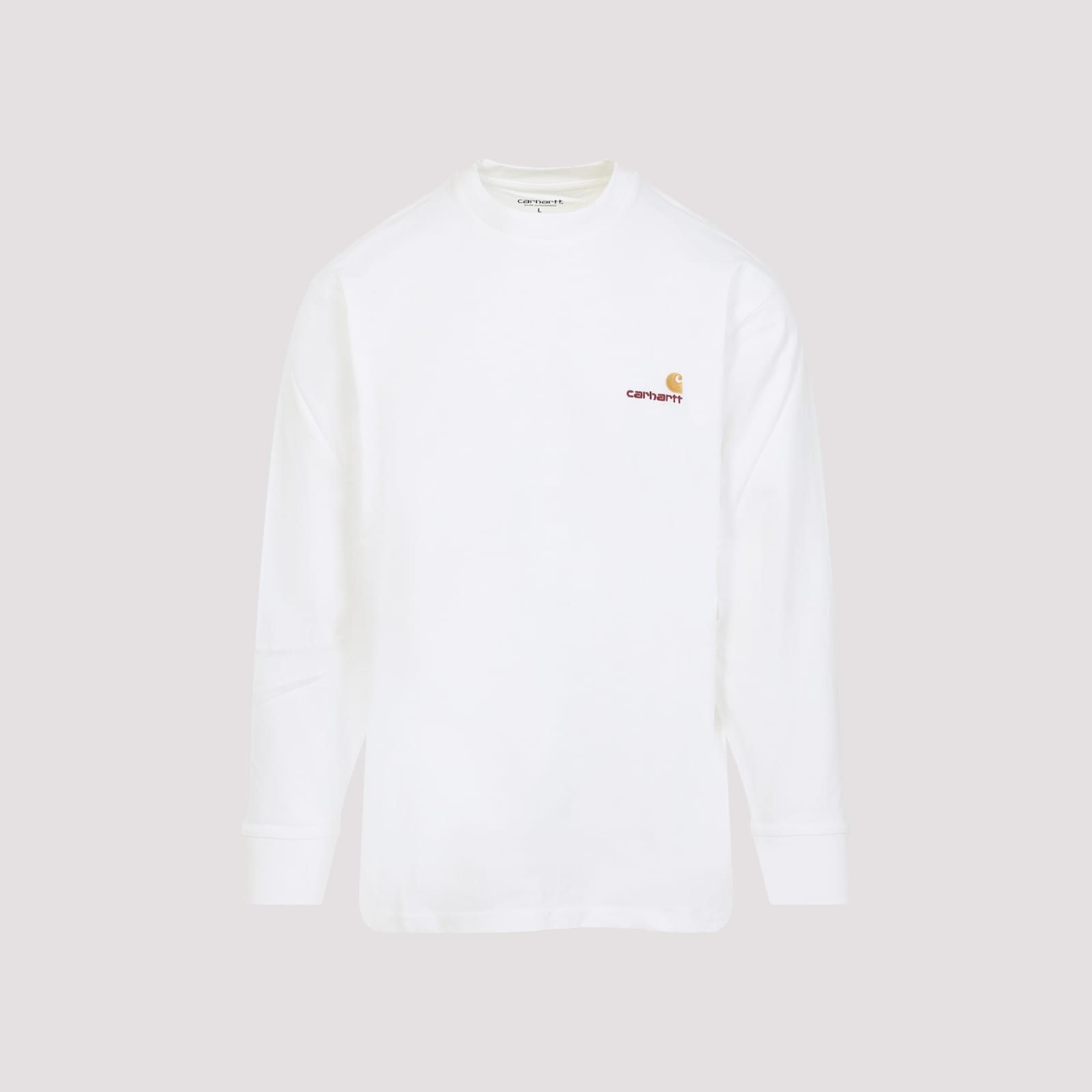 Carhartt White American Script Cotton Blend Sweatshirt In White