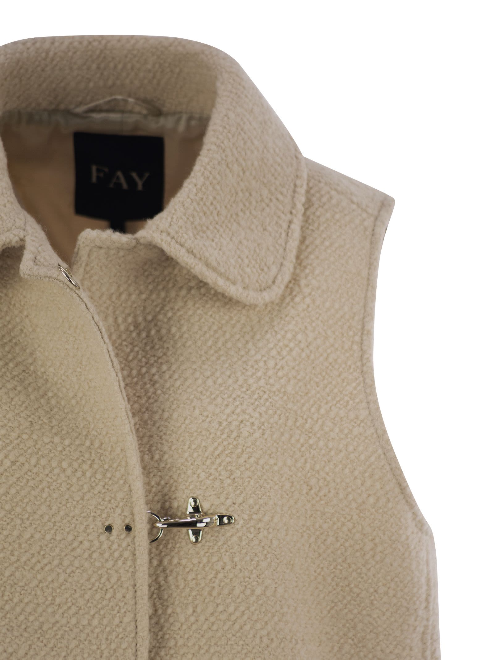 Fay 3 Ganci Lined Waistcoat In Beige