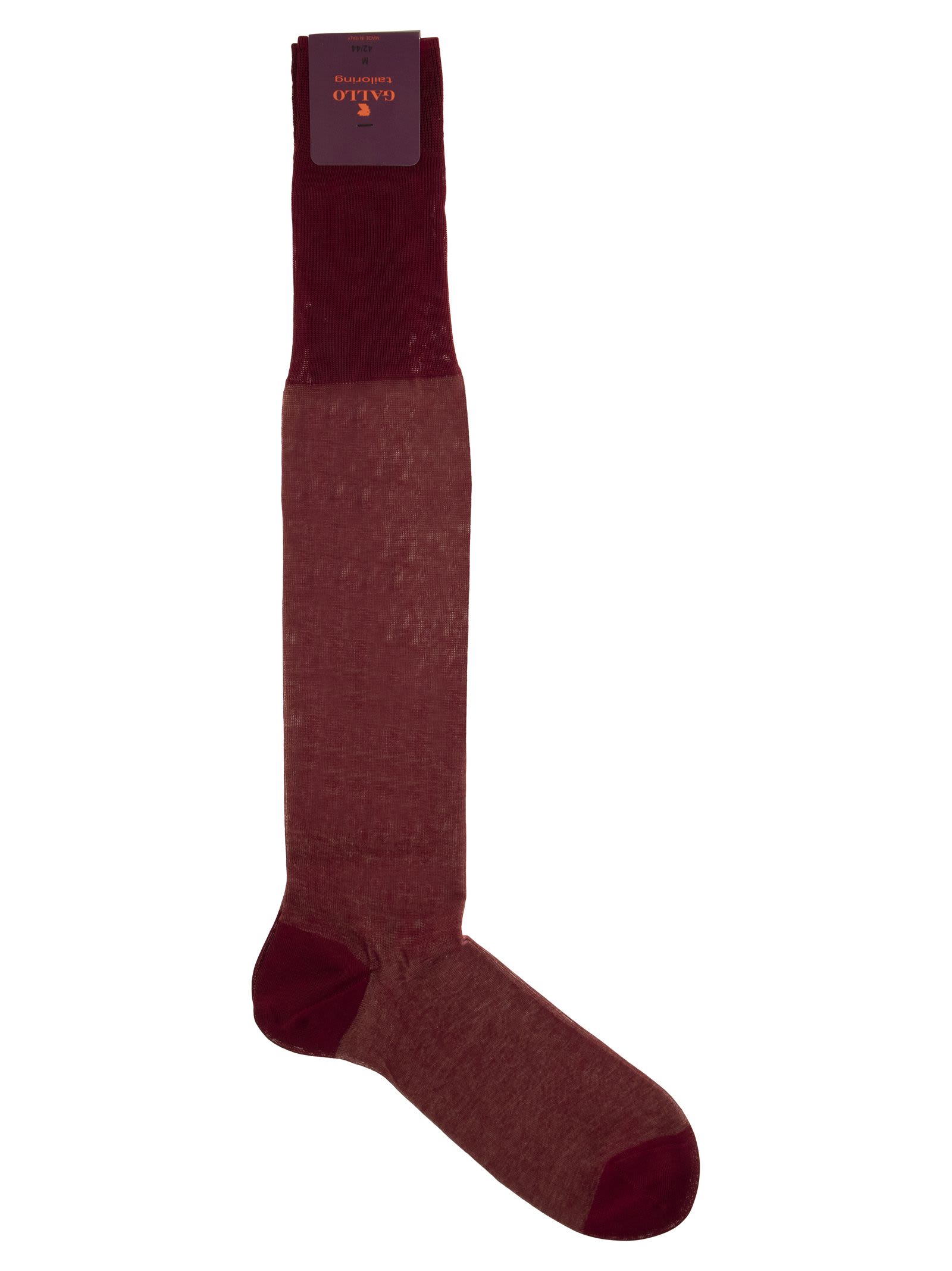 Shop Gallo Long Cotton Socks In Red