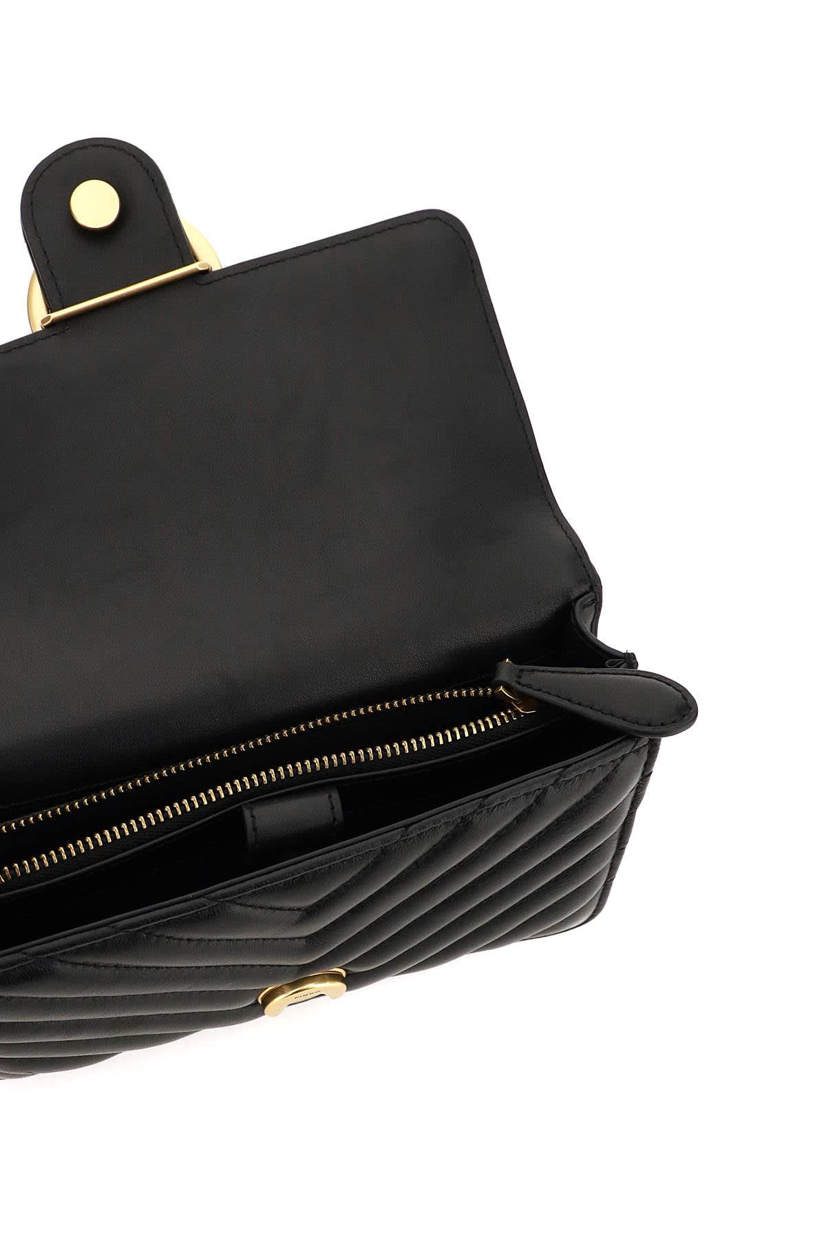 Pinko "love One Simply" Mini Bag In Q Black