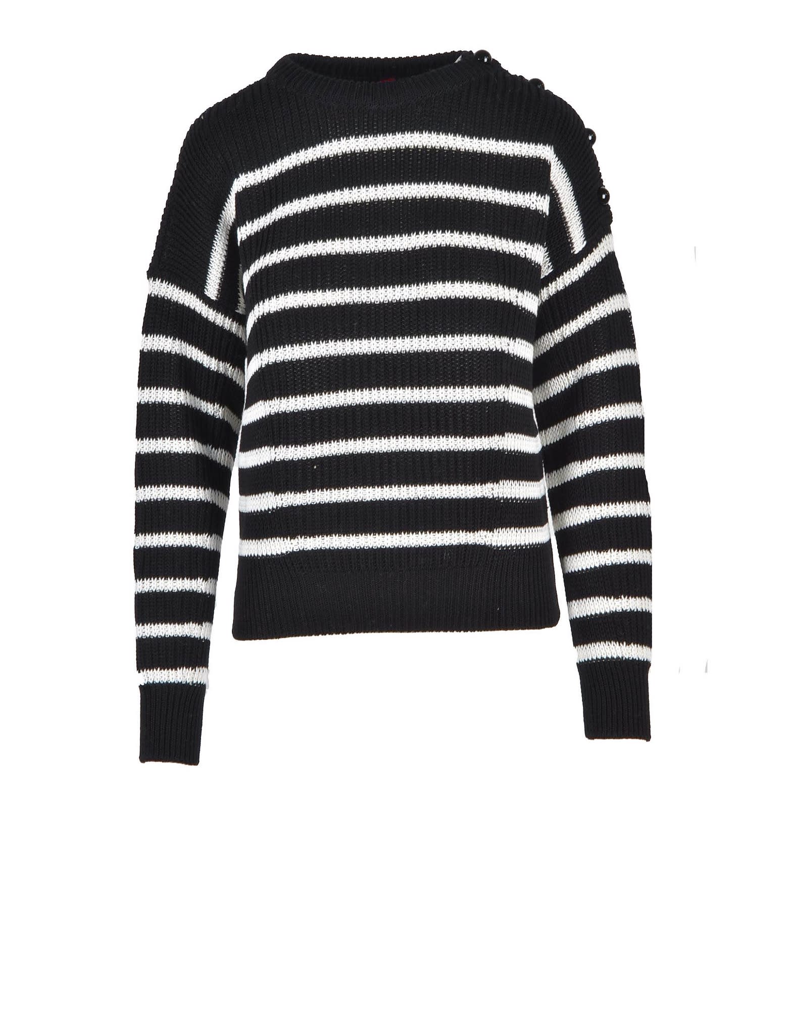 Max Mara Womens Black White Sweater