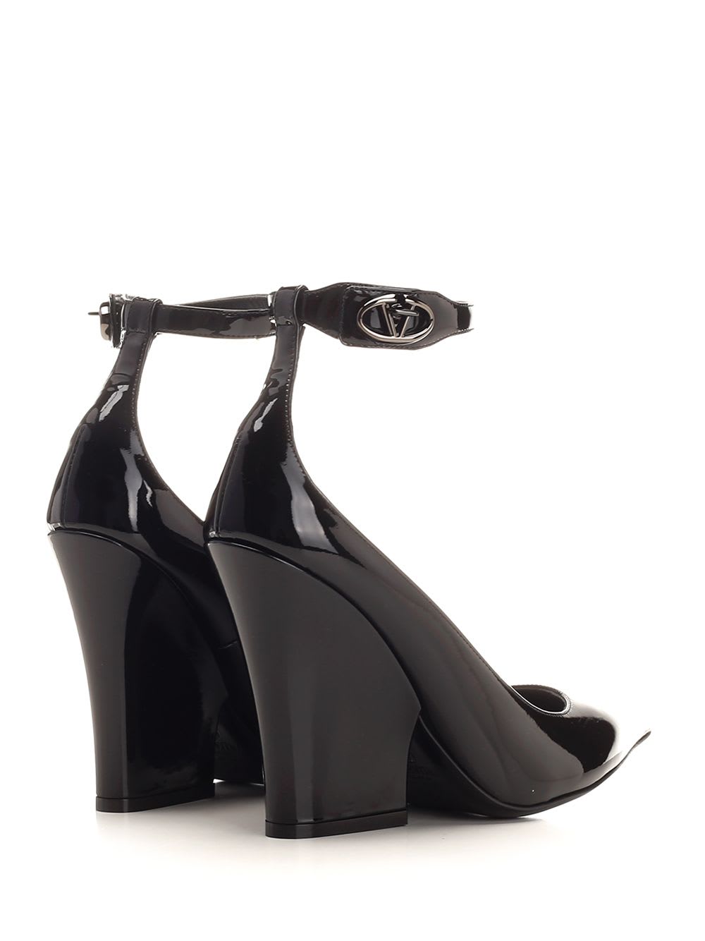 Shop Valentino Wedge Pump In Black