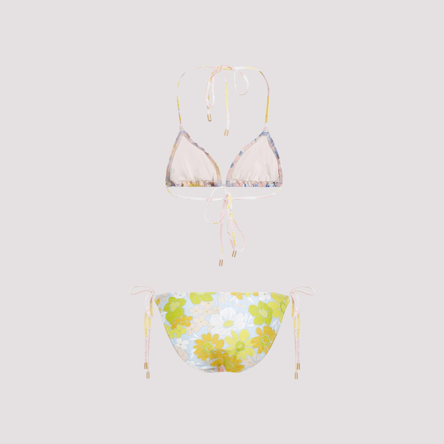 Shop Zimmermann Pop Mini Triangle Bikini In Spliced