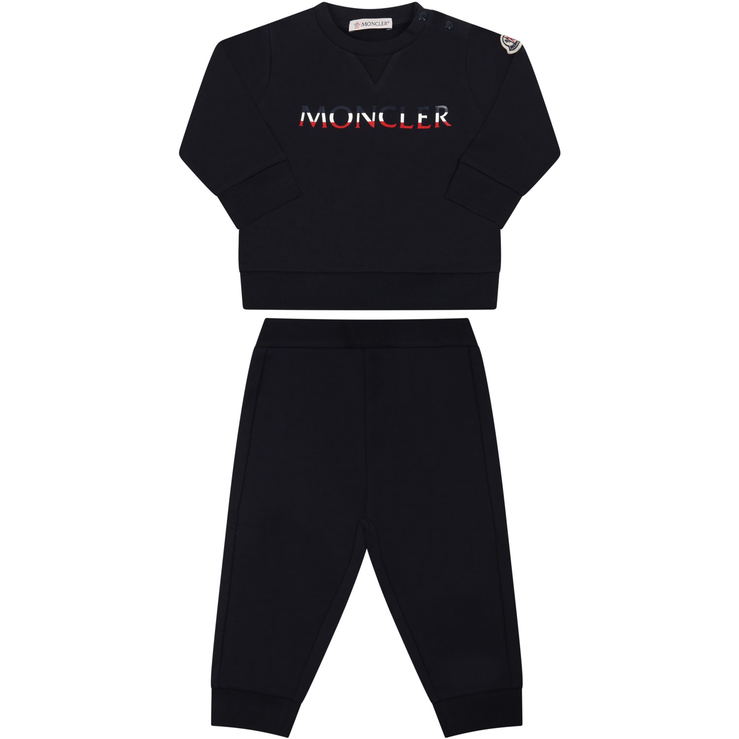 Moncler Blue Traksuit For Baby Boy With Logo